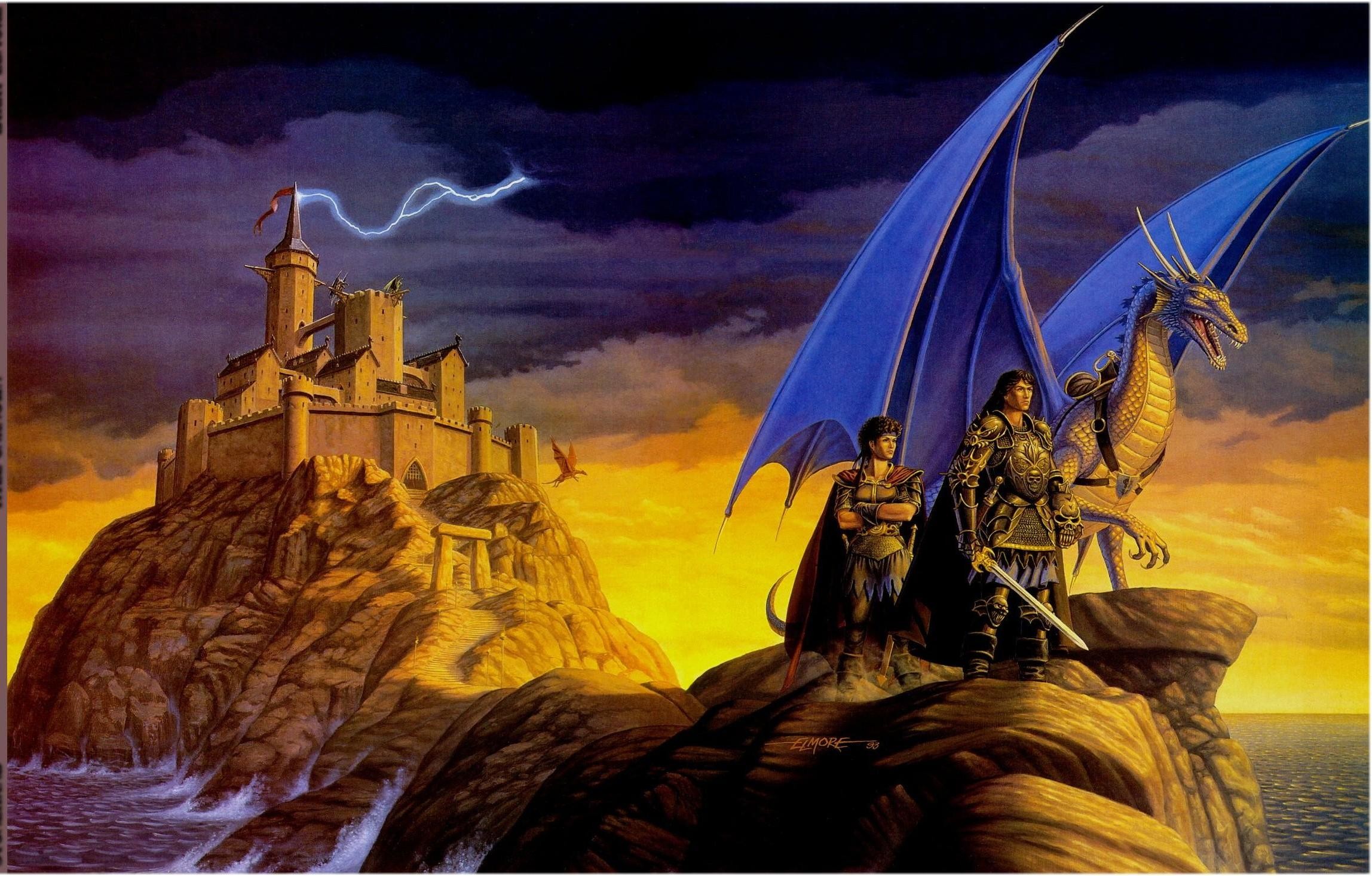 2296x1466 Dragonlance, The Second Generation by Larry Elmore.