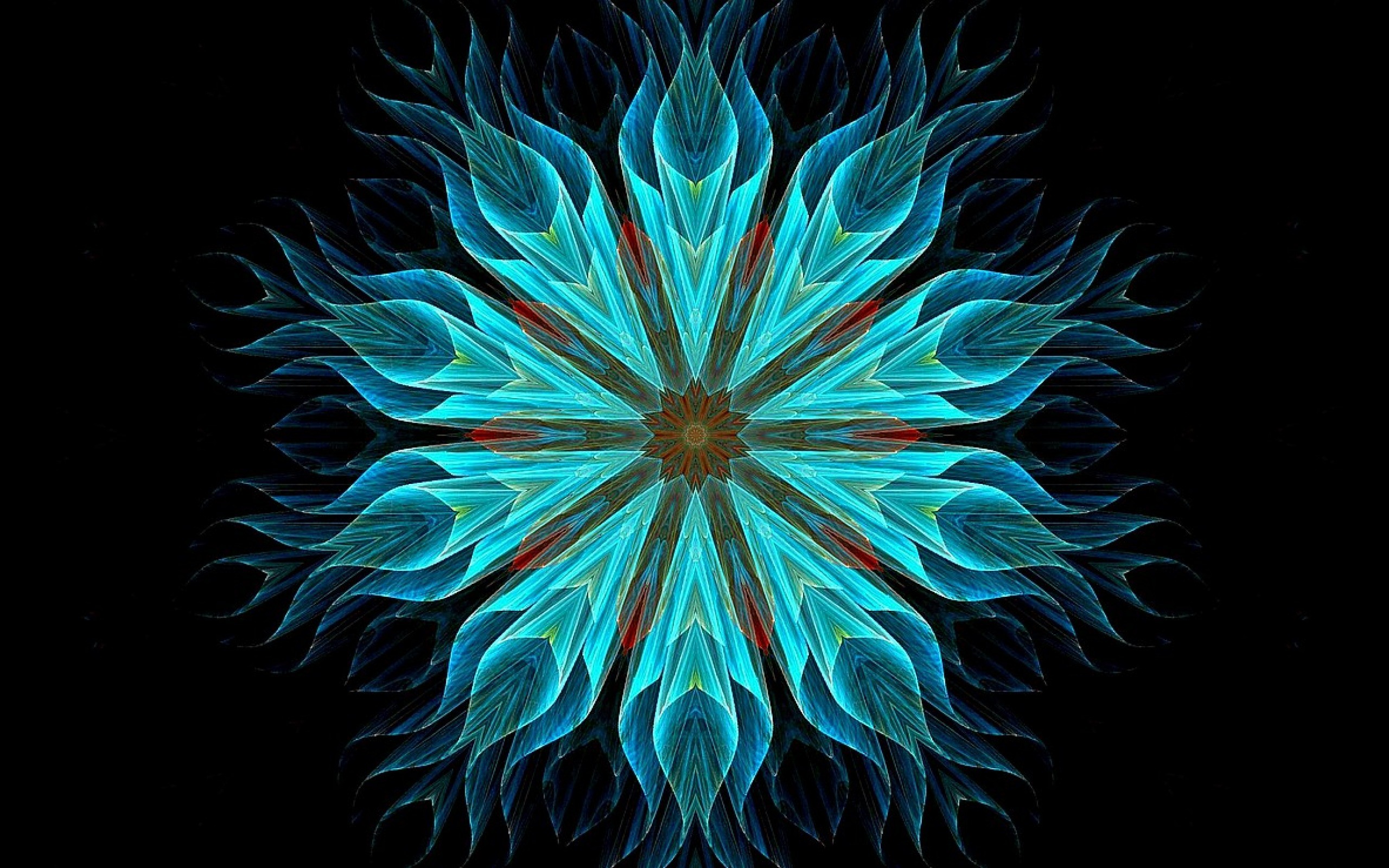 2560x1600 Light Blue Fractal Flower wallpapers and stock photos