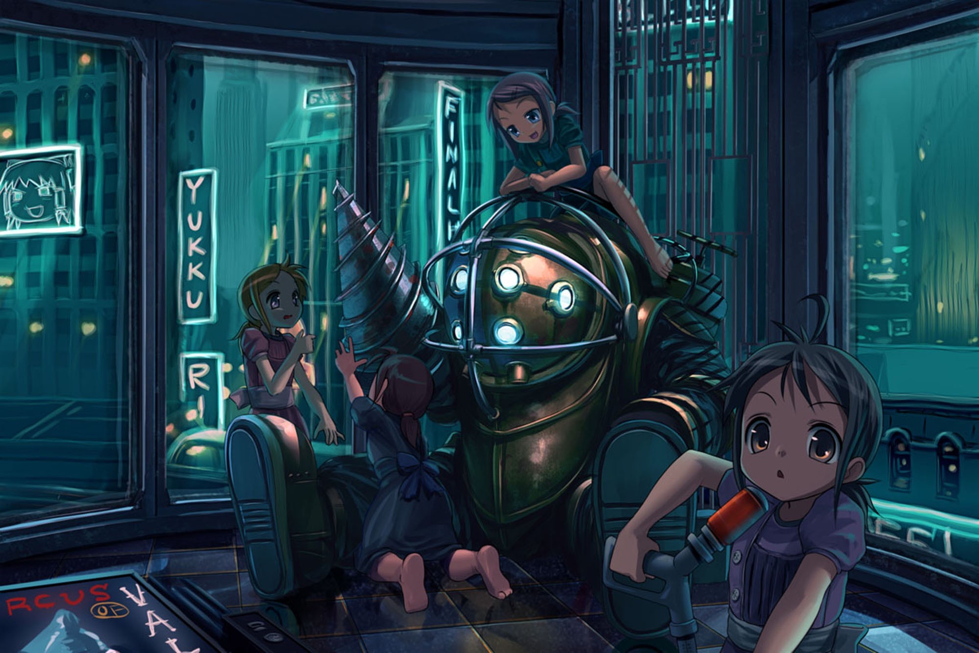 2000x1333 BioShock 2, BioShock, Big Daddy, Little Sister, Video Games Wallpapers HD /  Desktop and Mobile Backgrounds
