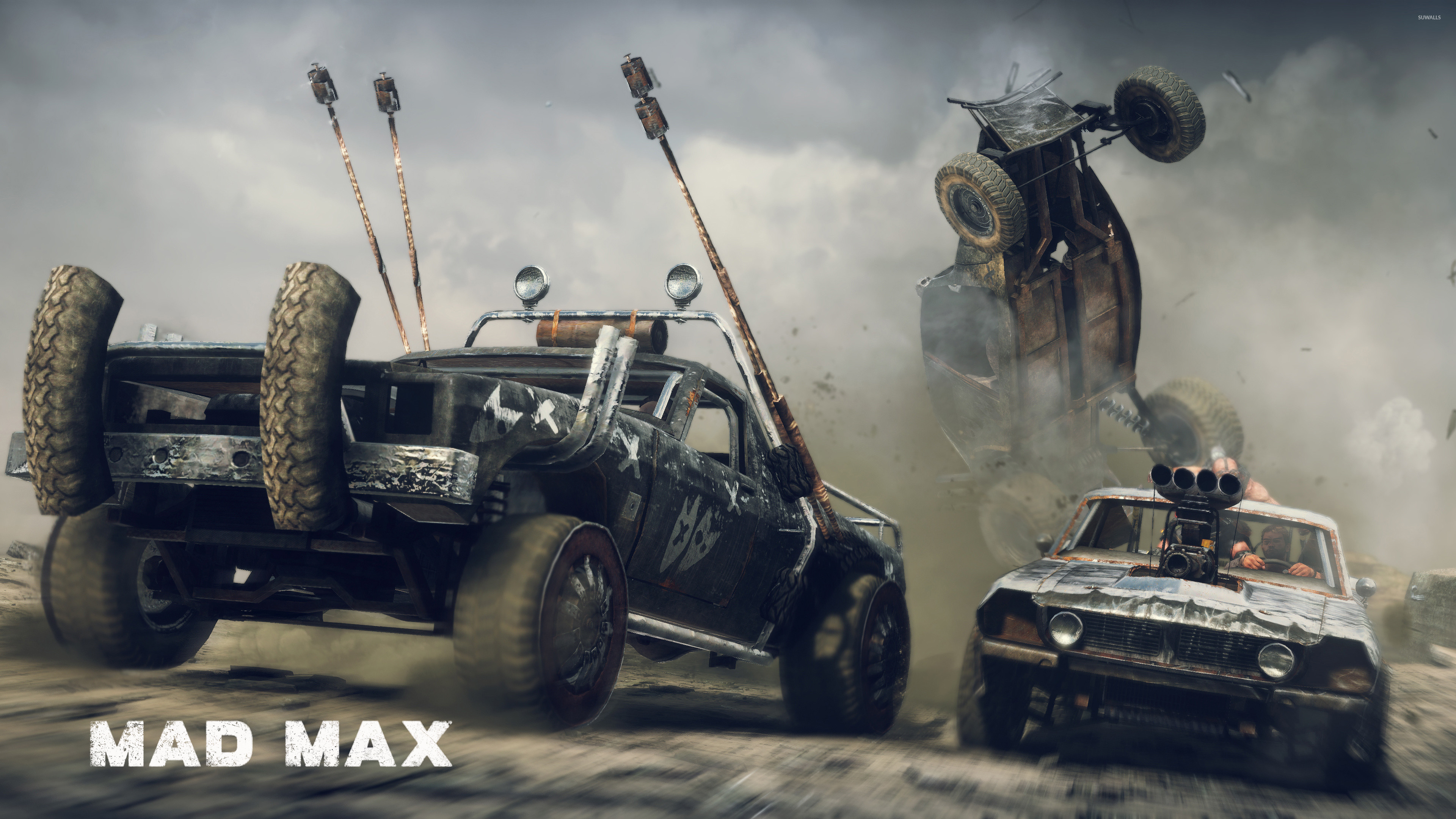3840x2160 Car battle in Mad Max wallpaper