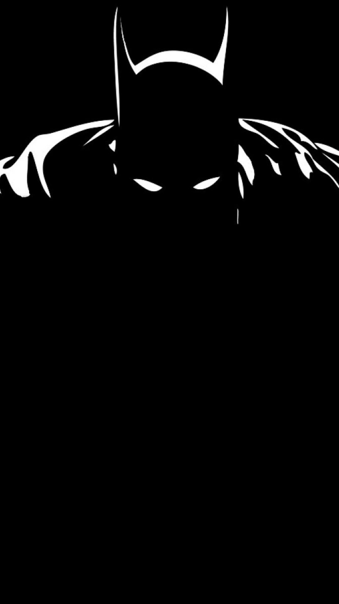 1080x1920 Batman black and white black iphone wallpaper.
