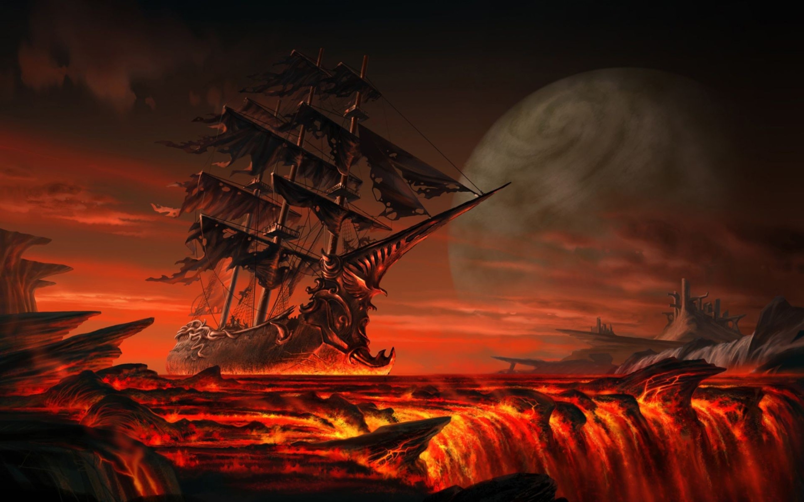 2560x1600 The Flying Dutchman is a legendary ghost ship that can never make port and  is doomed