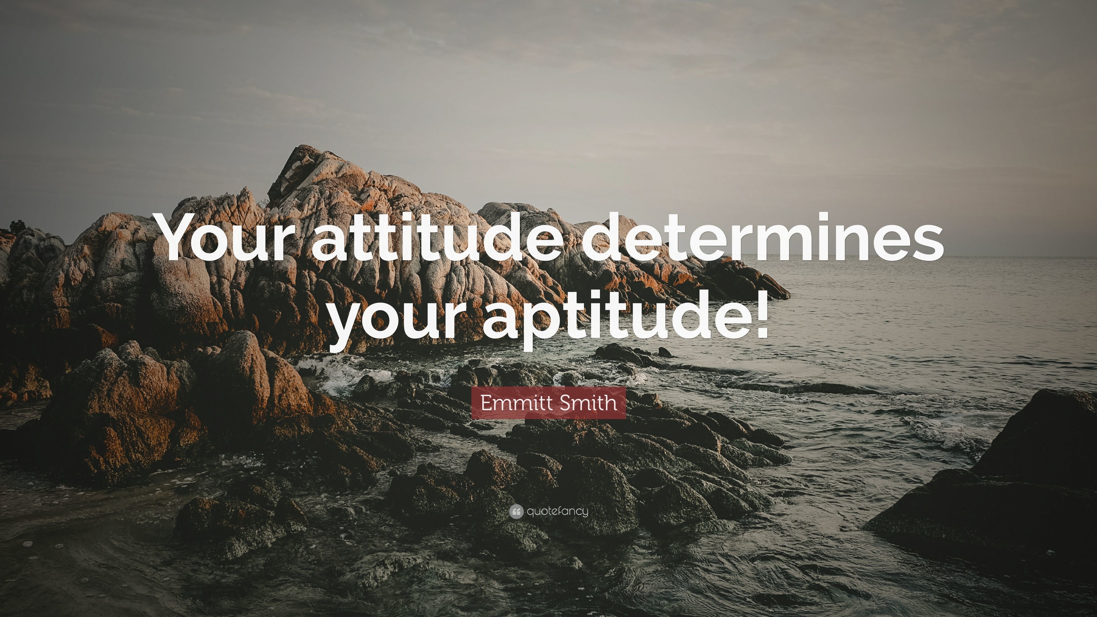 3840x2160 Emmitt Smith Quote: “Your attitude determines your aptitude!”