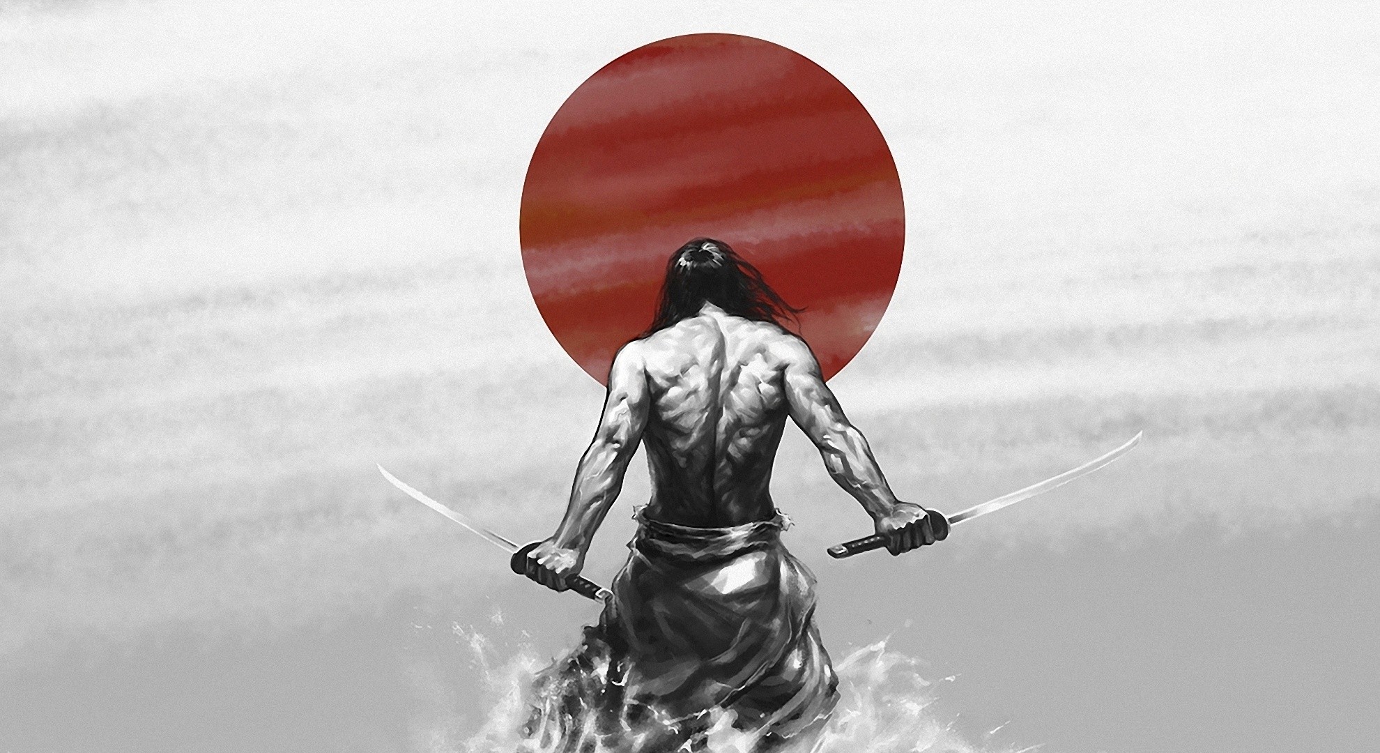 1980x1080 Warriors Katana Sabre Samurai Fantasy wallpaper