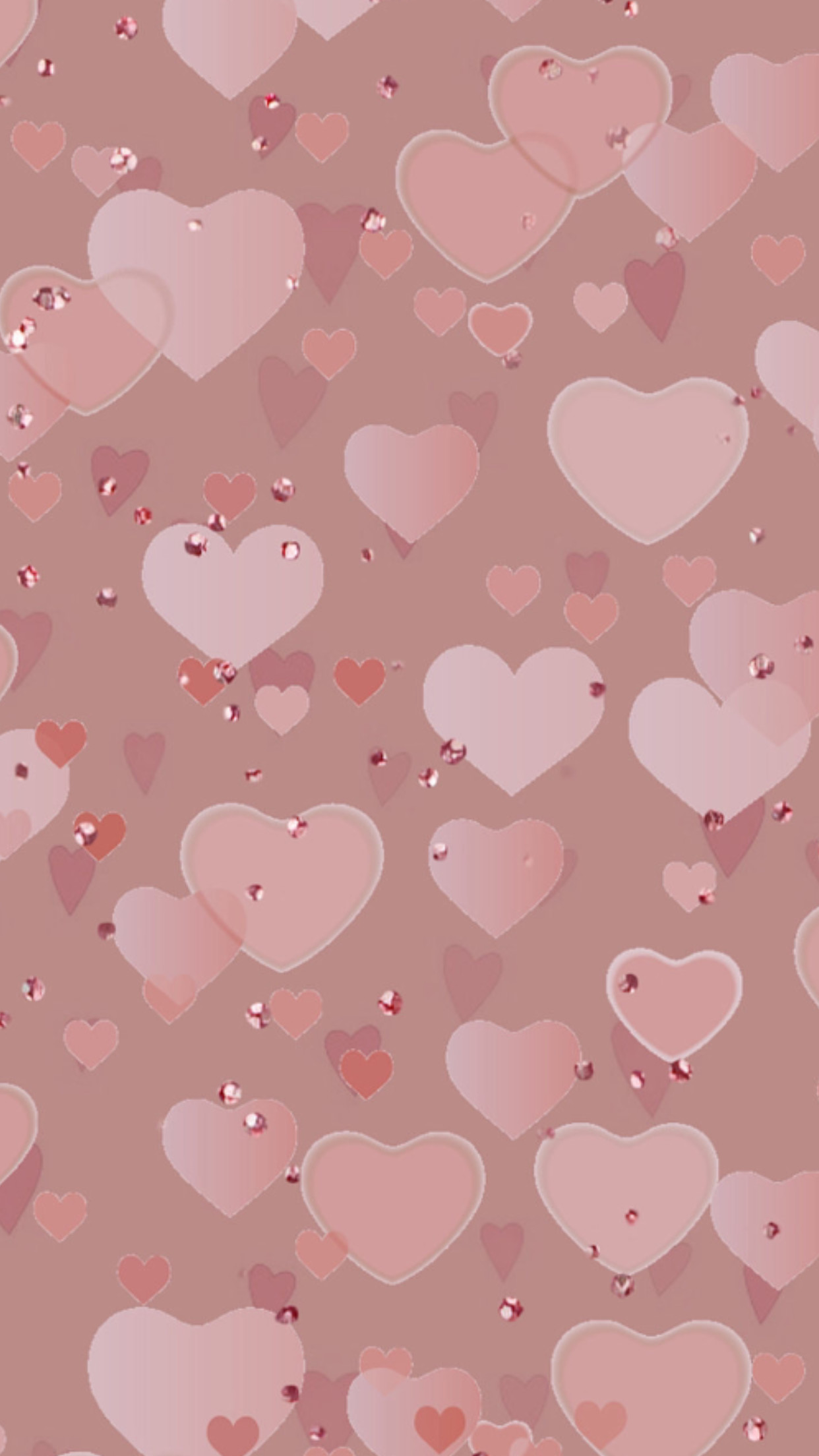 1242x2208 Pink heart wallpaper #GlitterFondos