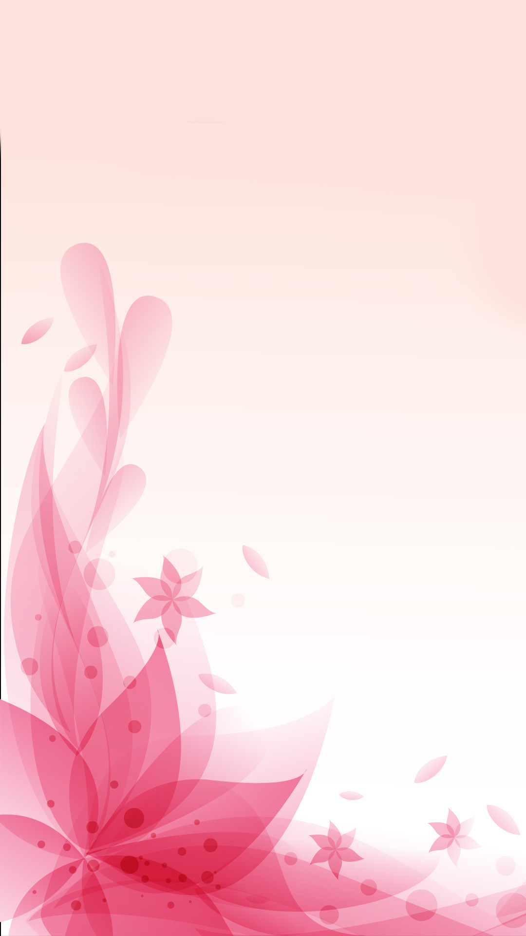 1080x1920 Pretty flowers on pink background