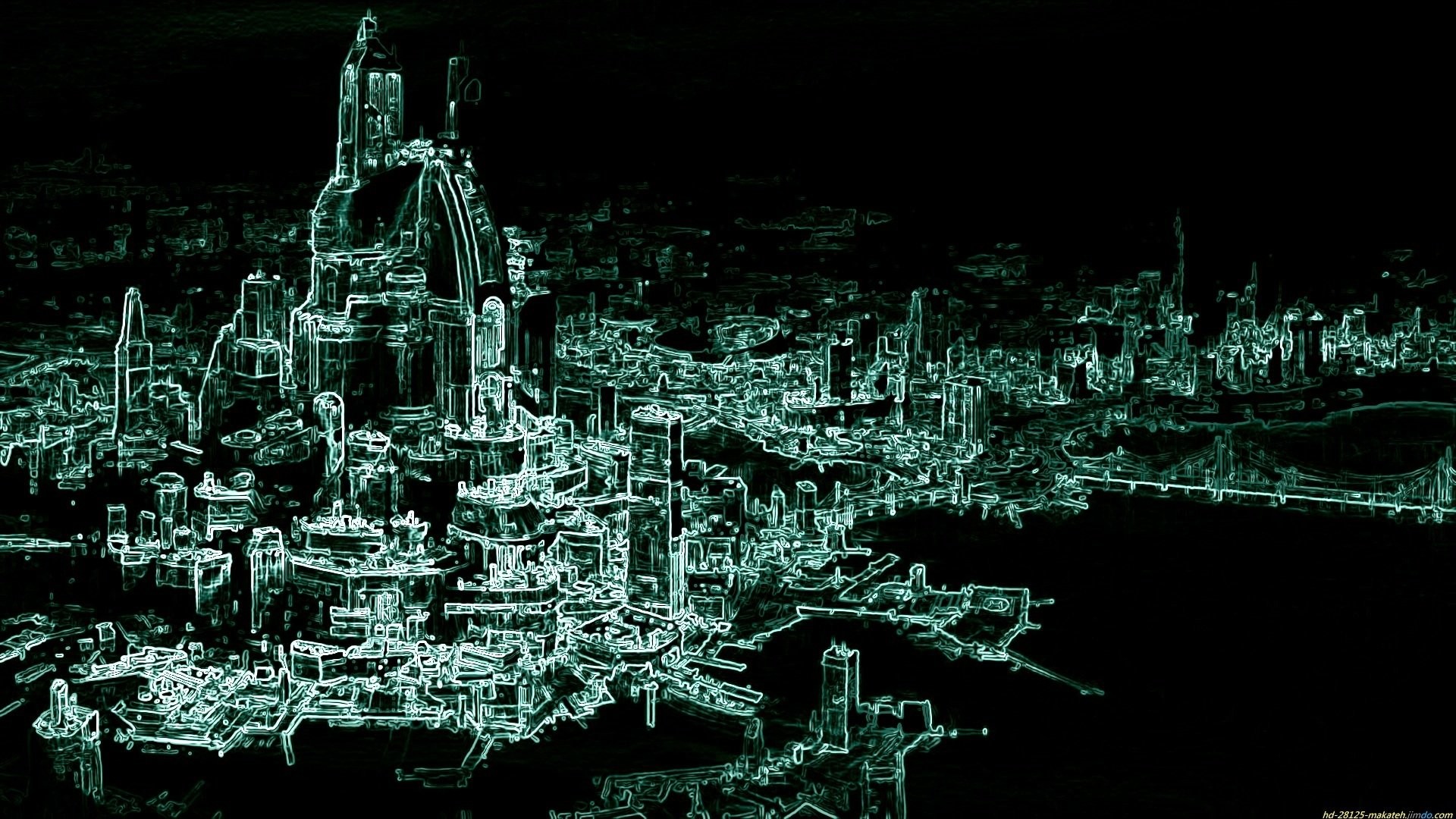 1920x1080 Abstract - Sci Fi Abstract City Planet Space Wallpaper