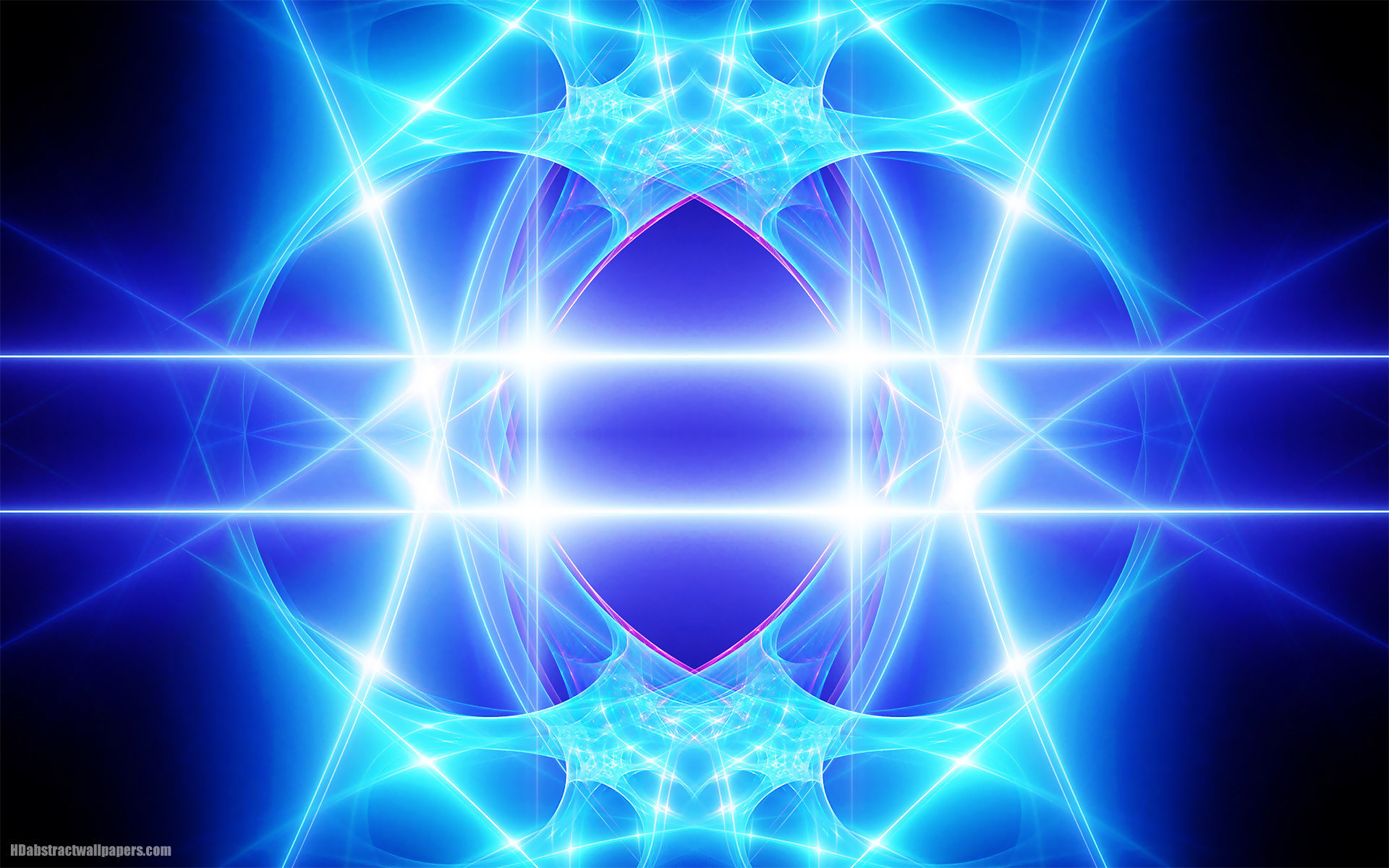 1920x1200 Blue abstract background with lines and bright lights