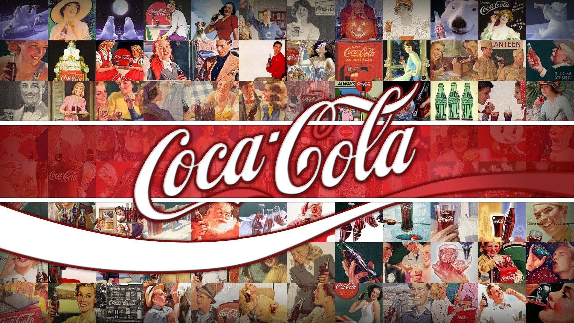 1920x1080 coca-cola logo drink brand advertising classic background