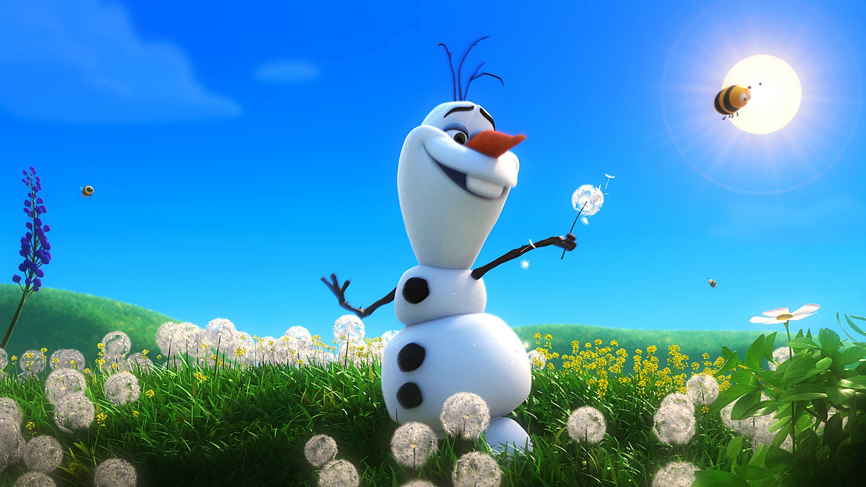 2880x1620 ... Funny Olaf Snowman In Summer HD Wallpaper | Download Cartoon Wallpaper  ...