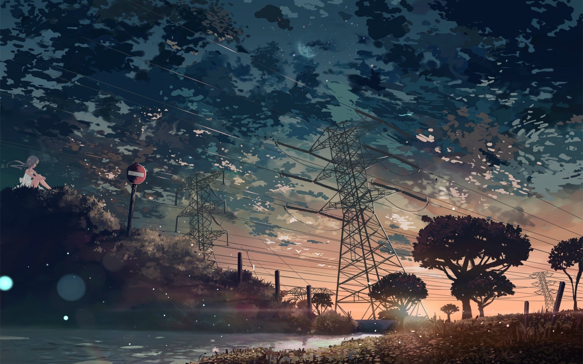 1920x1200 Dark Anime Scenery Wallpapers Desktop Background As Wallpaper HD