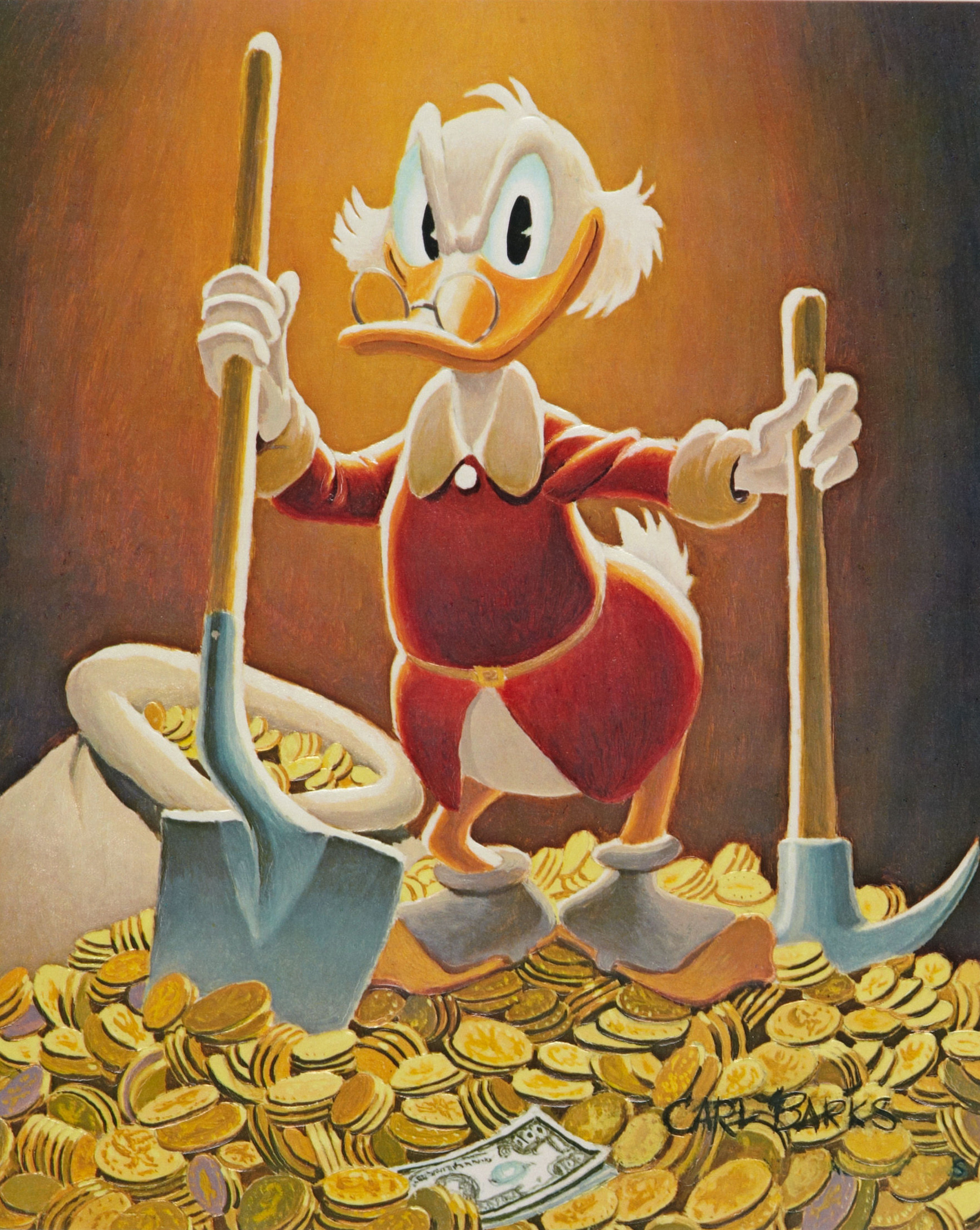 1768x2217 Carl Barks - Pick and Shovel Laborer (1974) Â· Scrooge McduckDisney WallpaperDisney  ...