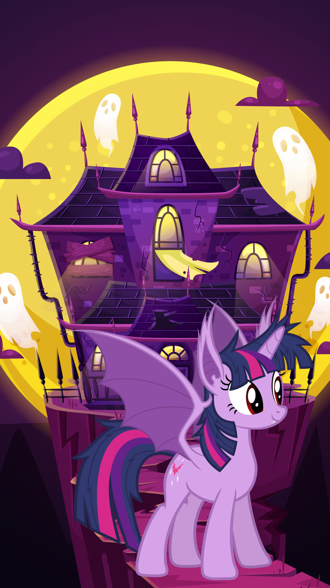 1080x1920 My Little Pony bats - Halloween wallpapers
