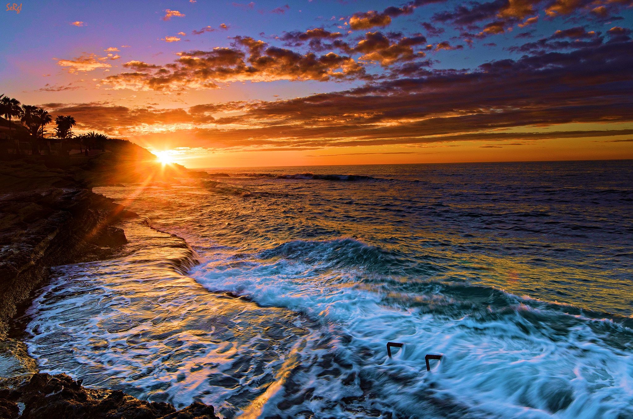 2048x1356 Desktop Backgrounds Beach Sunset