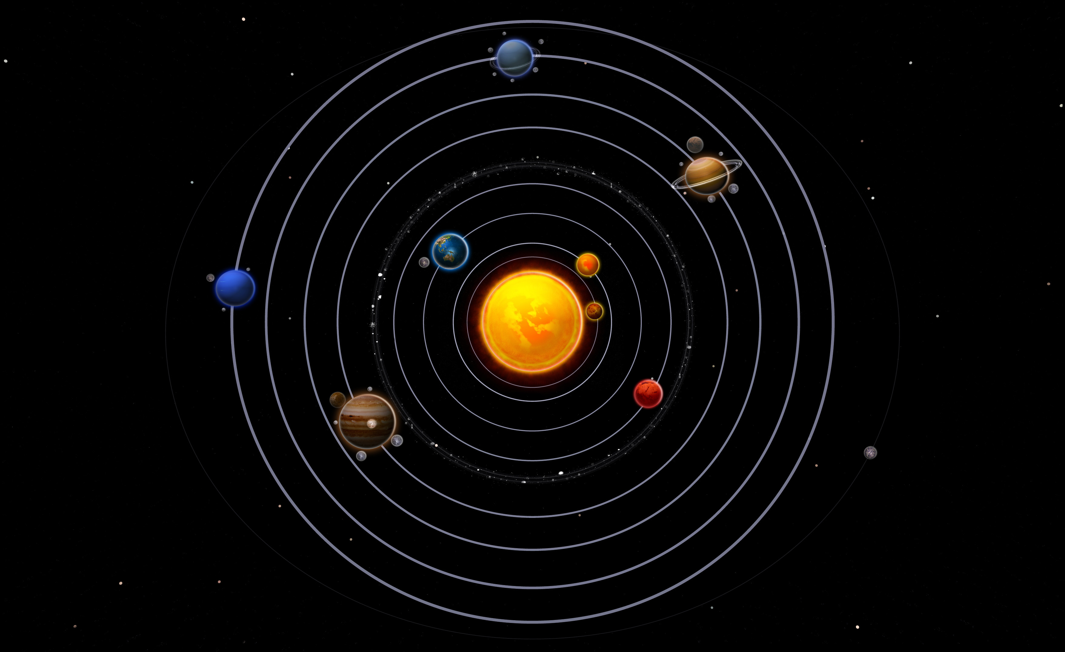 3515x2154 Solar System Desktop Wallpaper 15443