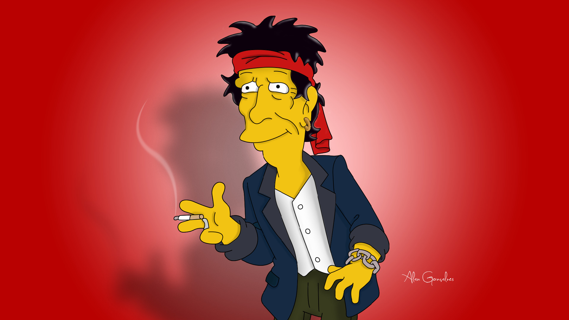 1920x1080 Keith Richards - Simpsons by AlanGoncalves Keith Richards - Simpsons by  AlanGoncalves