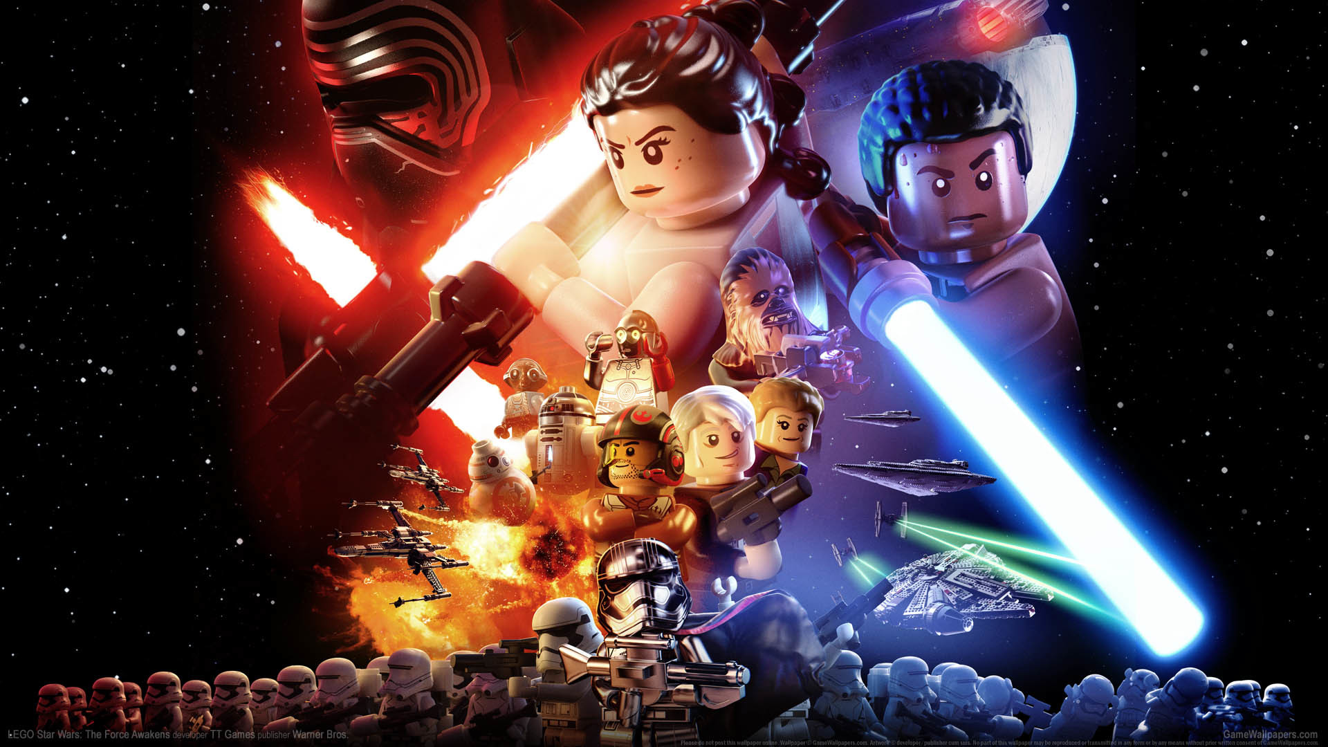 1920x1080 LEGO Star Wars: The Force Awakens wallpaper 01 