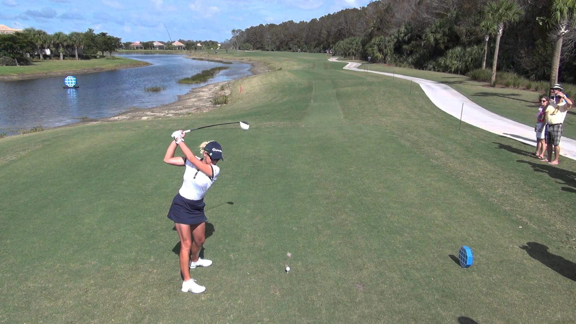 1920x1080 GOLF SWING 2012 - NATALIE GULBIS DRIVER - ELEVATED DTL & SLOW MOTION - HQ  1080p HD