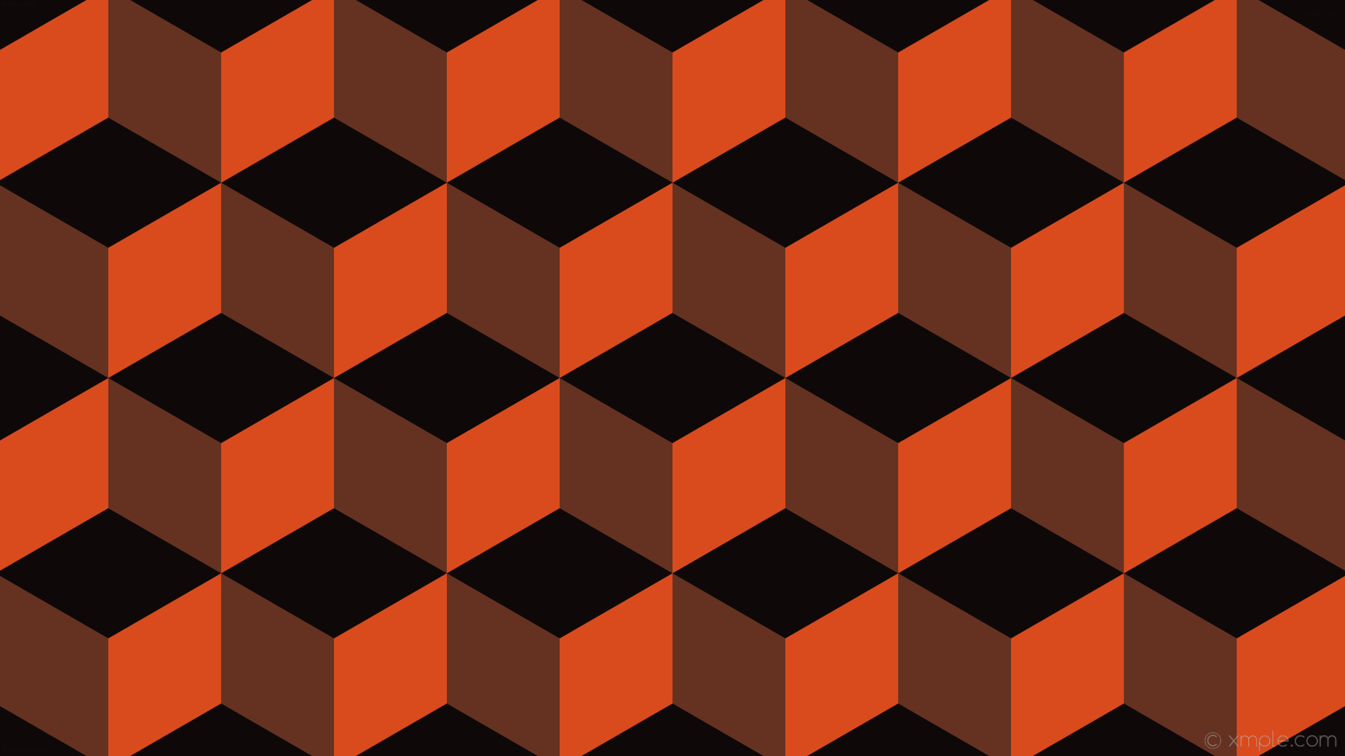 1920x1080 wallpaper black orange red 3d cubes #0e0908 #653221 #d94b1d 0Â° 186px