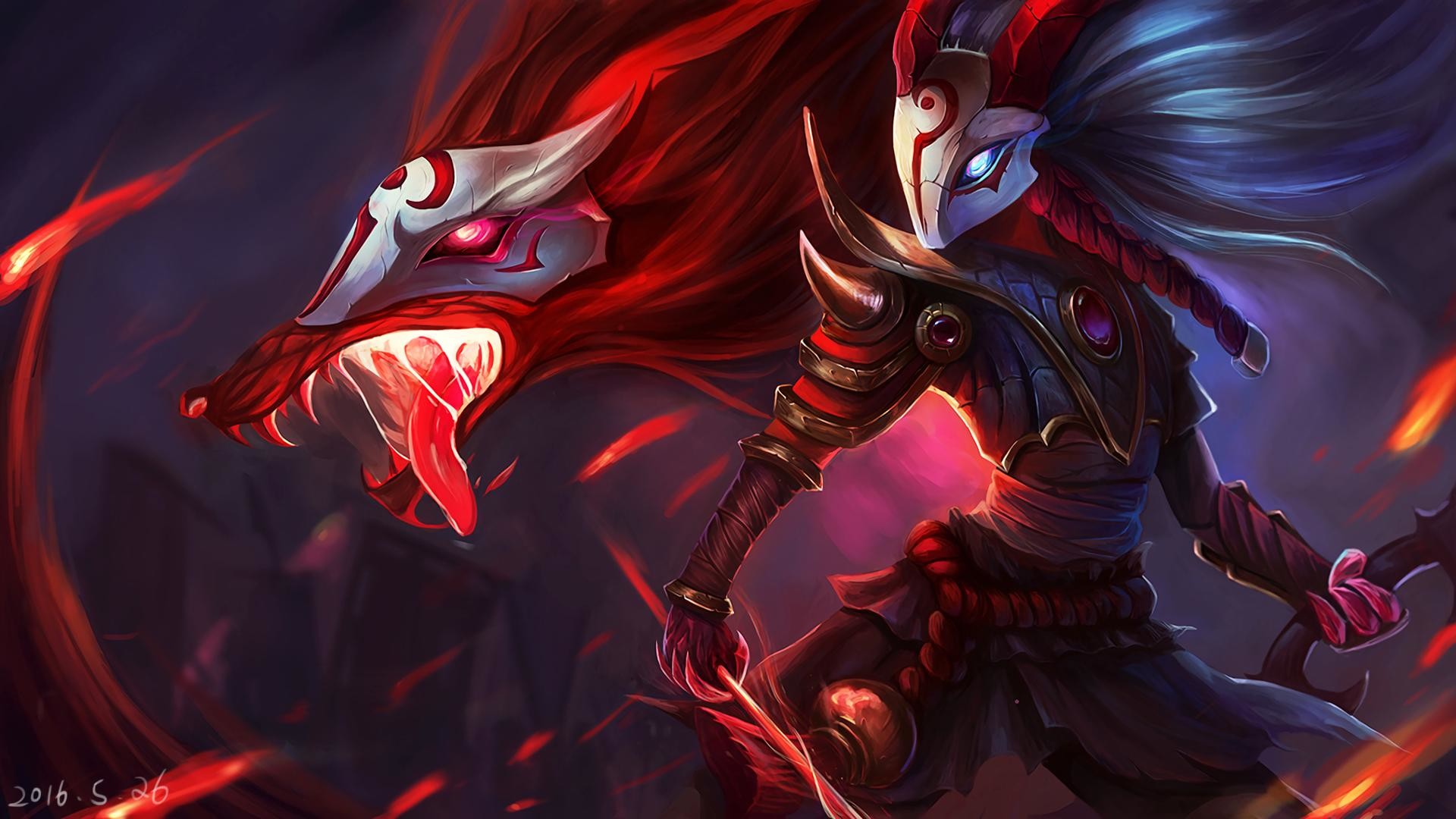 1920x1080 Blood Moon Kindred wallpaper ...