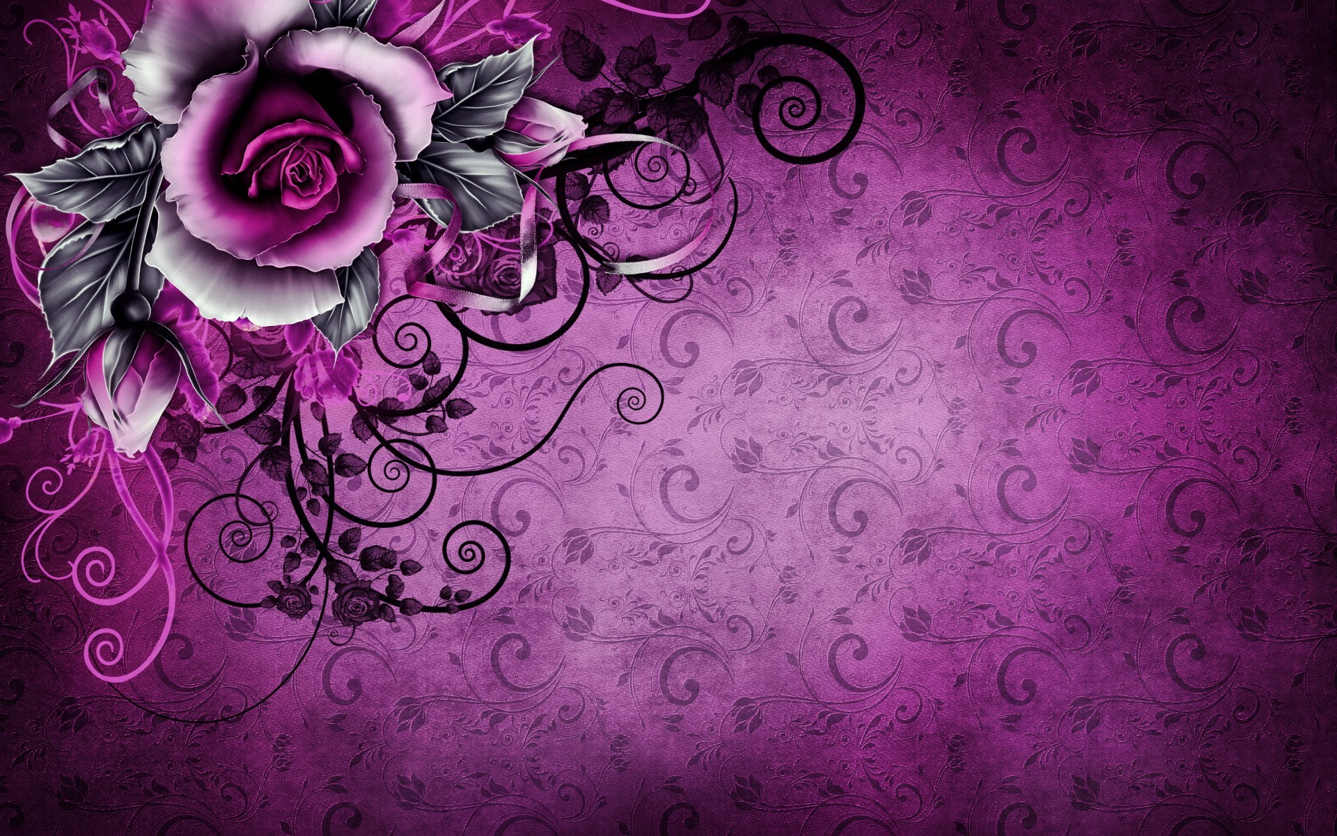 1920x1200 Vintage Rose Abstract Purple wallpapers and stock photos