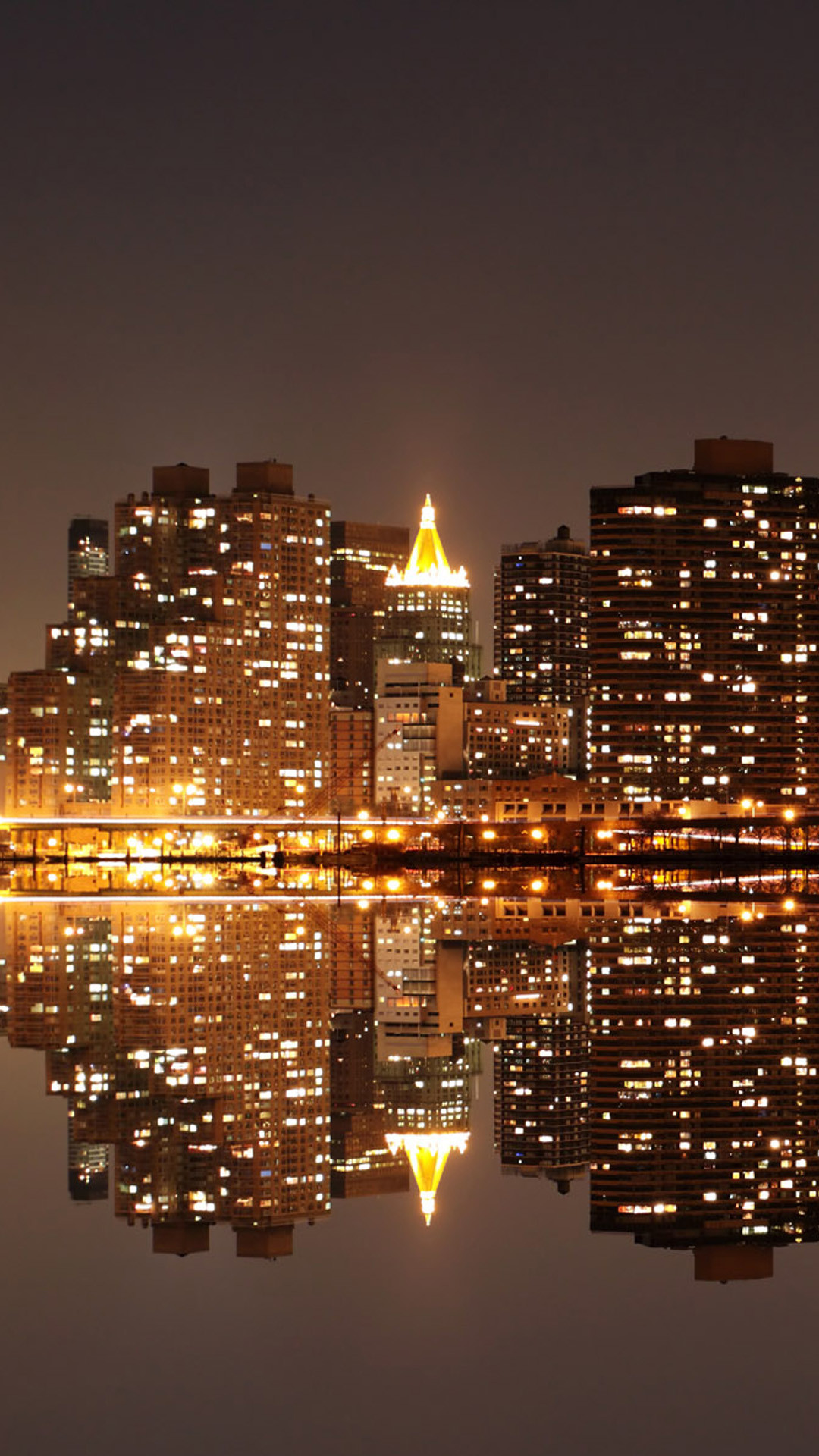 1080x1920 HD City Reflection At Night Android Wallpaper ...