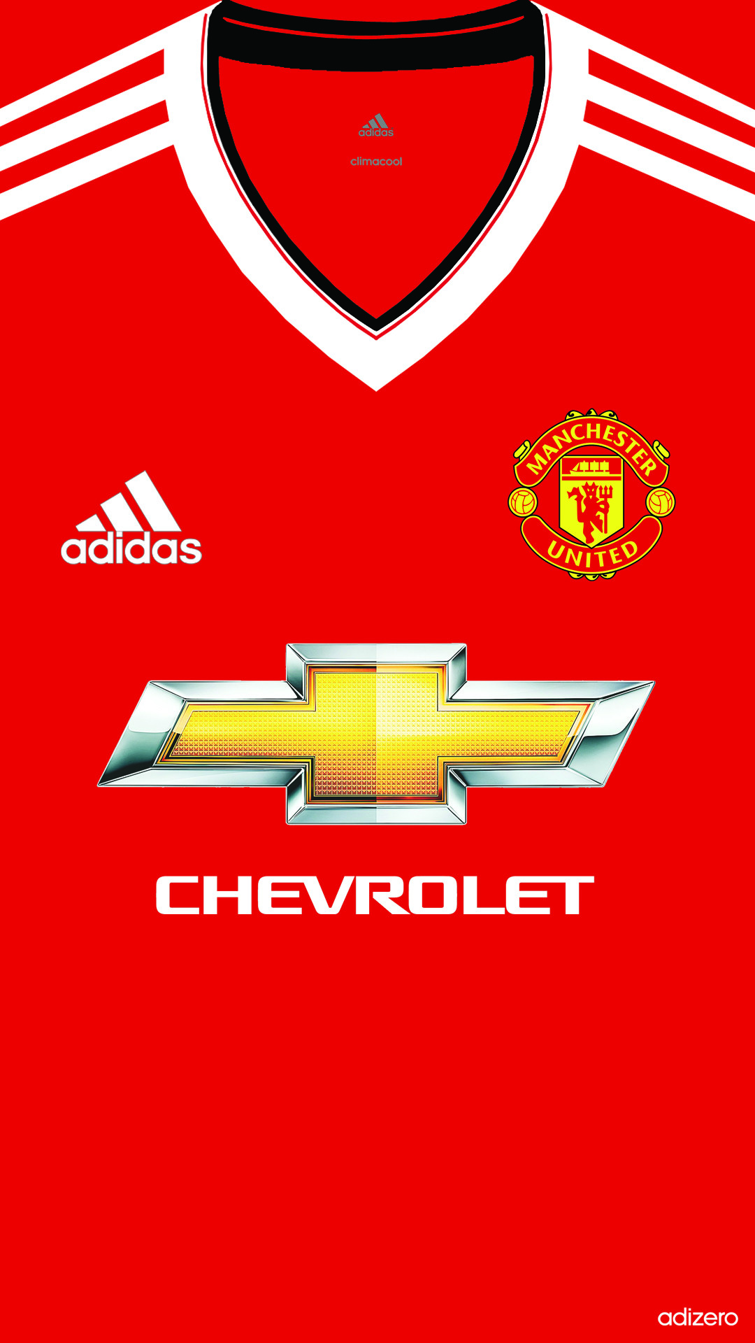 1080x1920 Manchester United Home kit 2015/16 iphone 5 5s 6 wallpaper