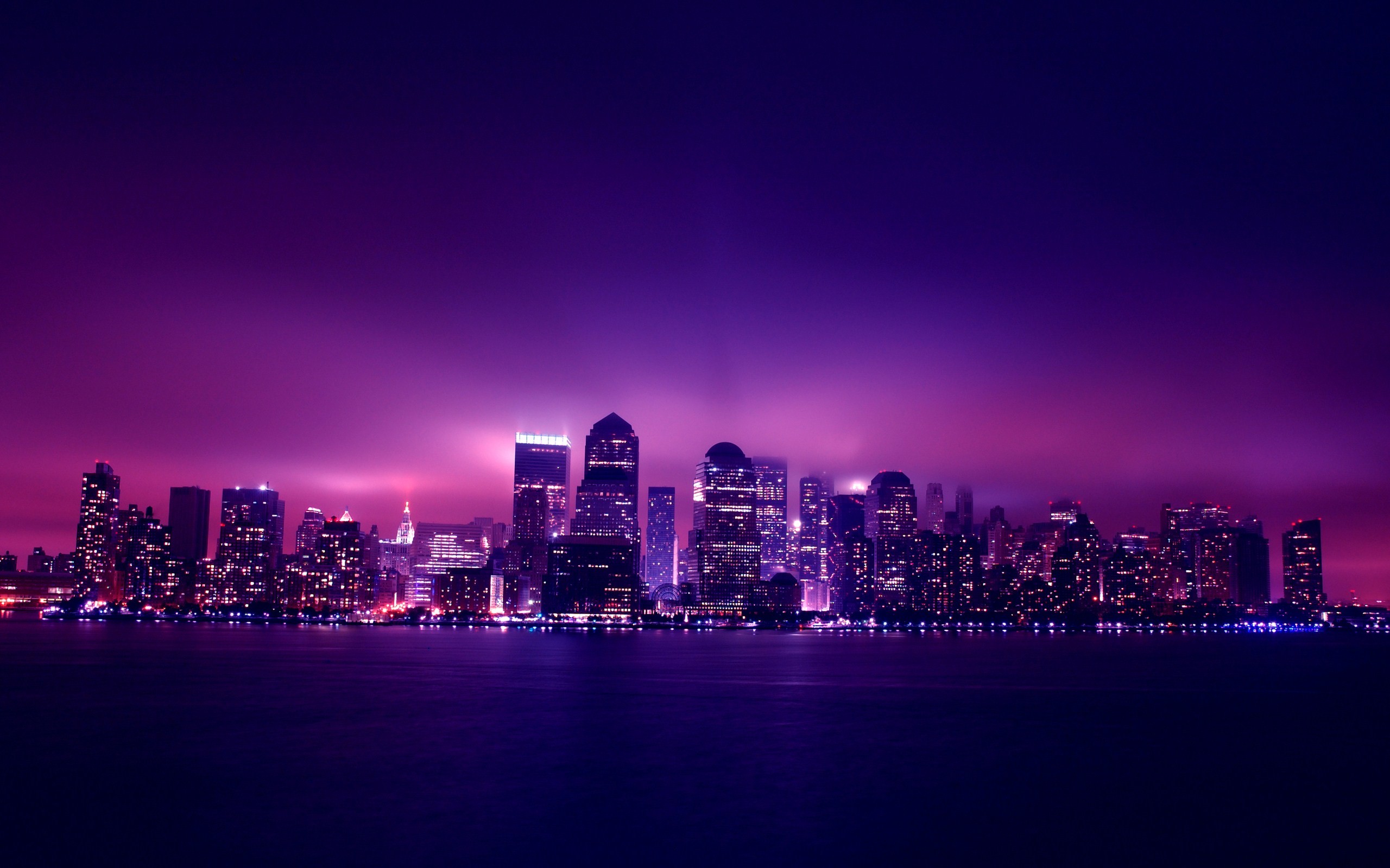 2560x1600 City At Night Wallpaper 2014 HD