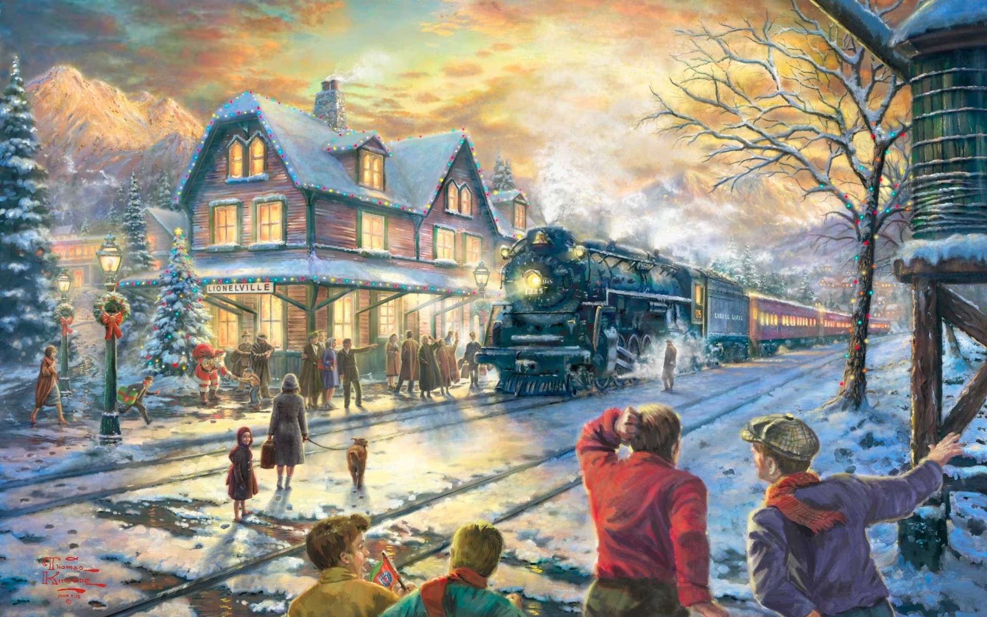 1920x1200 Thomas, Kinkade, Winter, Wallpaper, Background, M, Hd Wallpapers, Cool  Images, Background, 1920Ã1200 Wallpaper HD