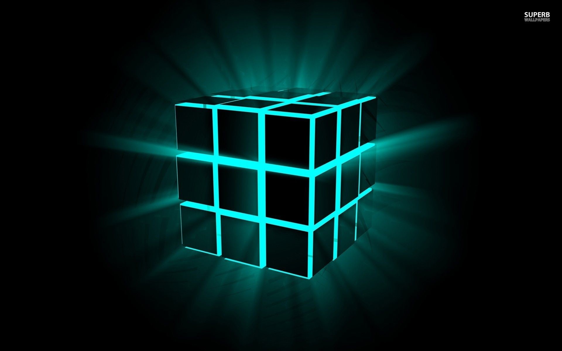 1920x1200 Neon cube wallpaper
