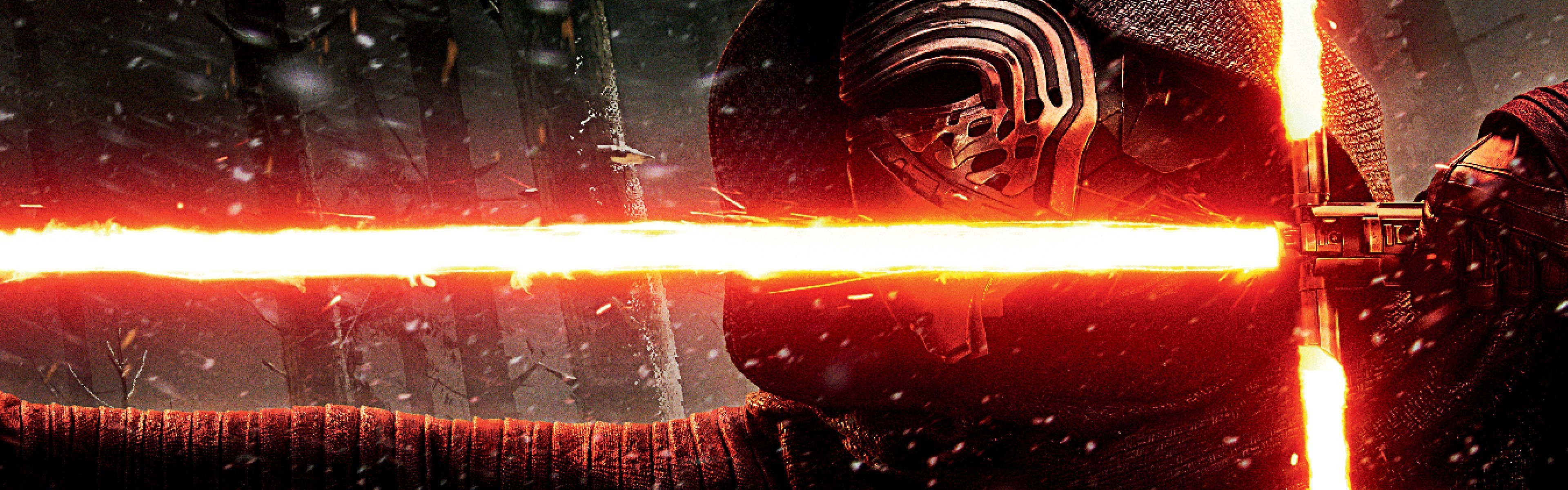 3840x1200 Kylo Ren, Lightsaber, Star Wars: The Force Awakens, Movies Wallpapers HD /  Desktop and Mobile Backgrounds