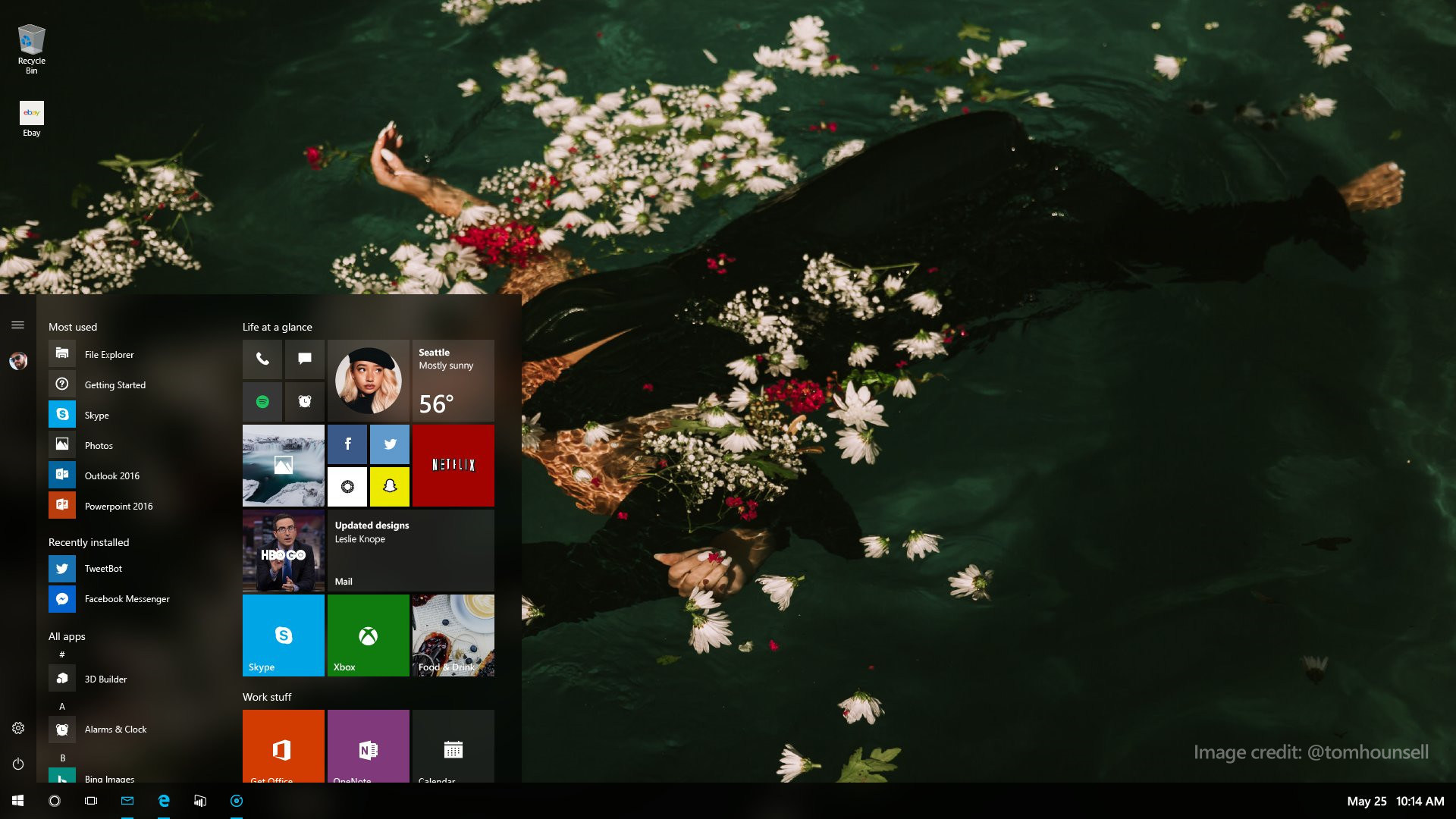 1920x1080 Transparent Live Tiles aren't new to Windows 10 on phones, but the Start  menu on PCs currently restricts all tiles to full opacity. On Windows 10  PCs, ...