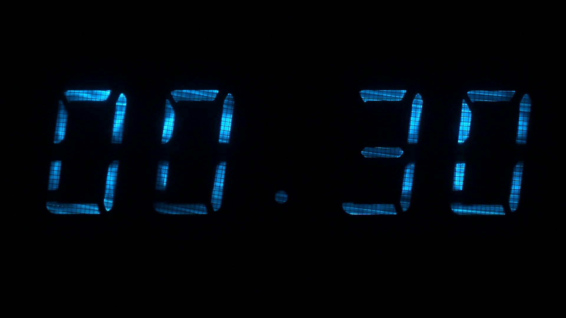 1920x1080 Digital countdown timer with an interval 30 seconds 00:30 - 00:00 digits  blue on a black background. Stock Video Footage - VideoBlocks