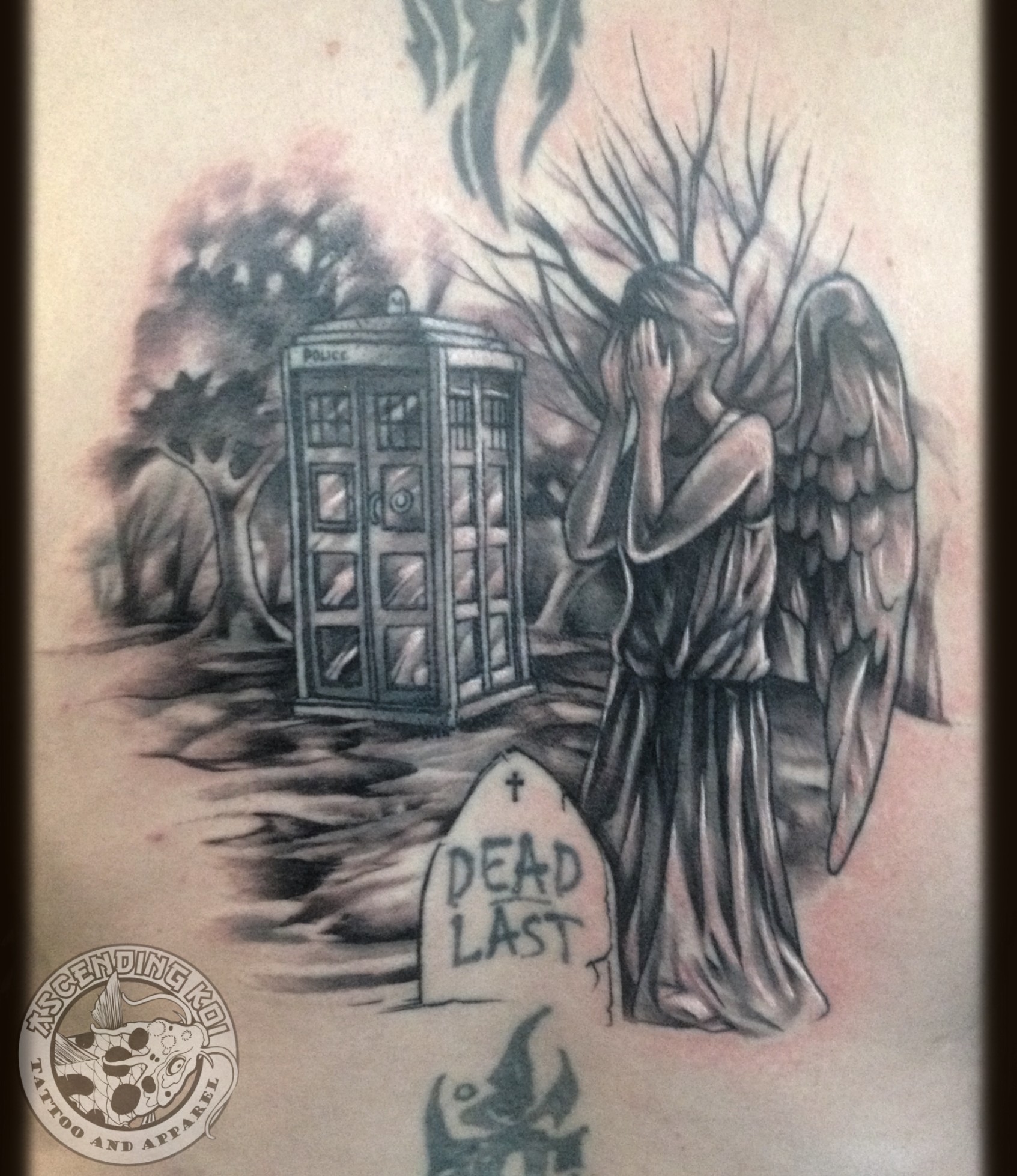 Weeping Angel by Betzy Eaton at Body Art Gallery South Bend Indiana  r tattoos