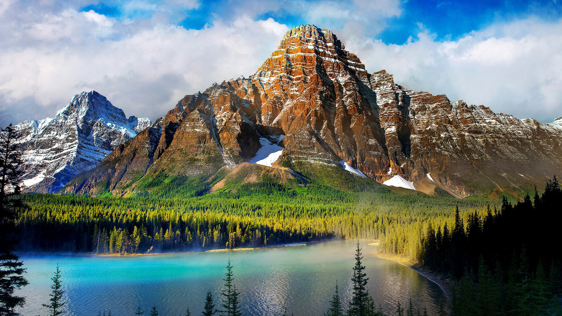1920x1080 Beautiful Scenery, Mountains, Lake, Nature, Windows 10 Microsoft, Win 10,