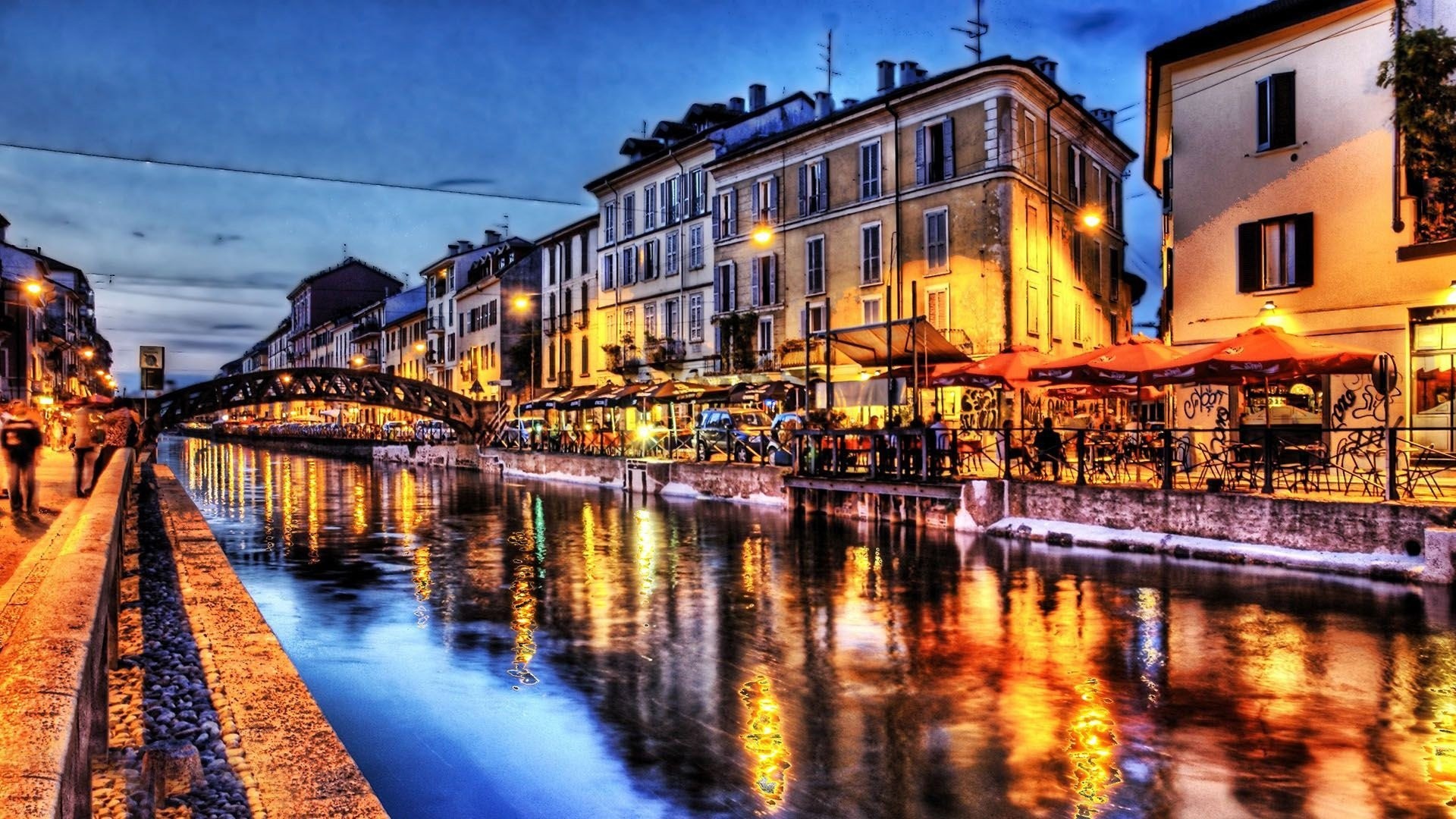 1920x1080 Italy At Night Wallpaper Mobile