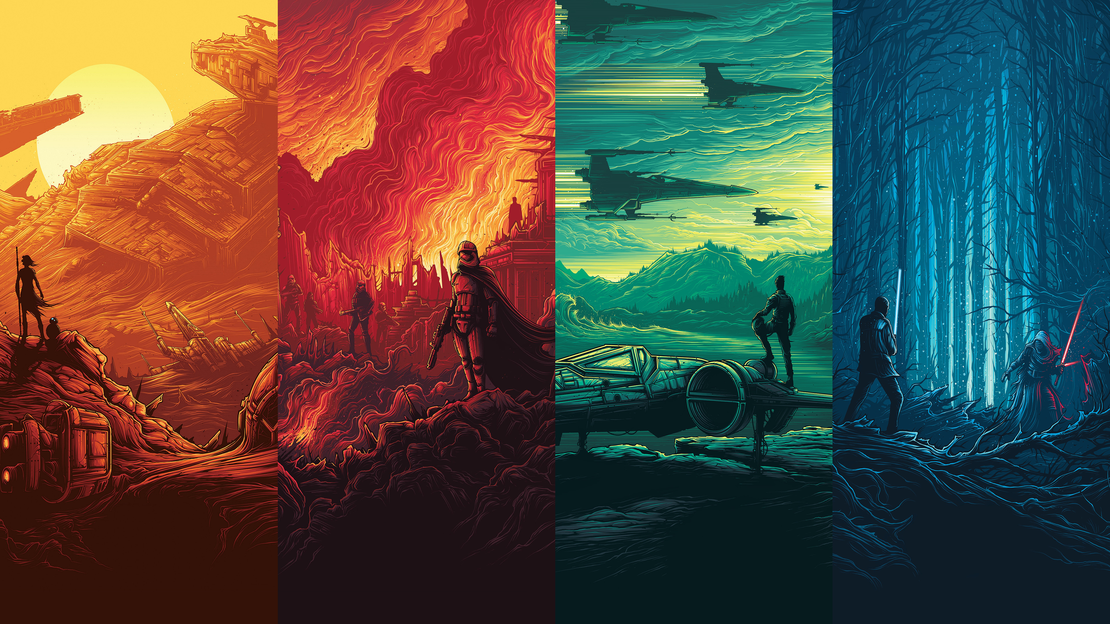 3840x2160 Wallpapers I made of those epic Imax Star Wars posters