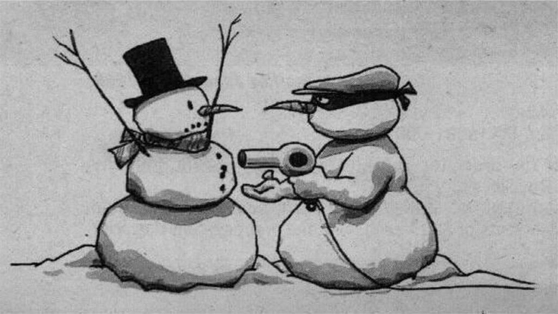 1920x1080 Funny Snowmen