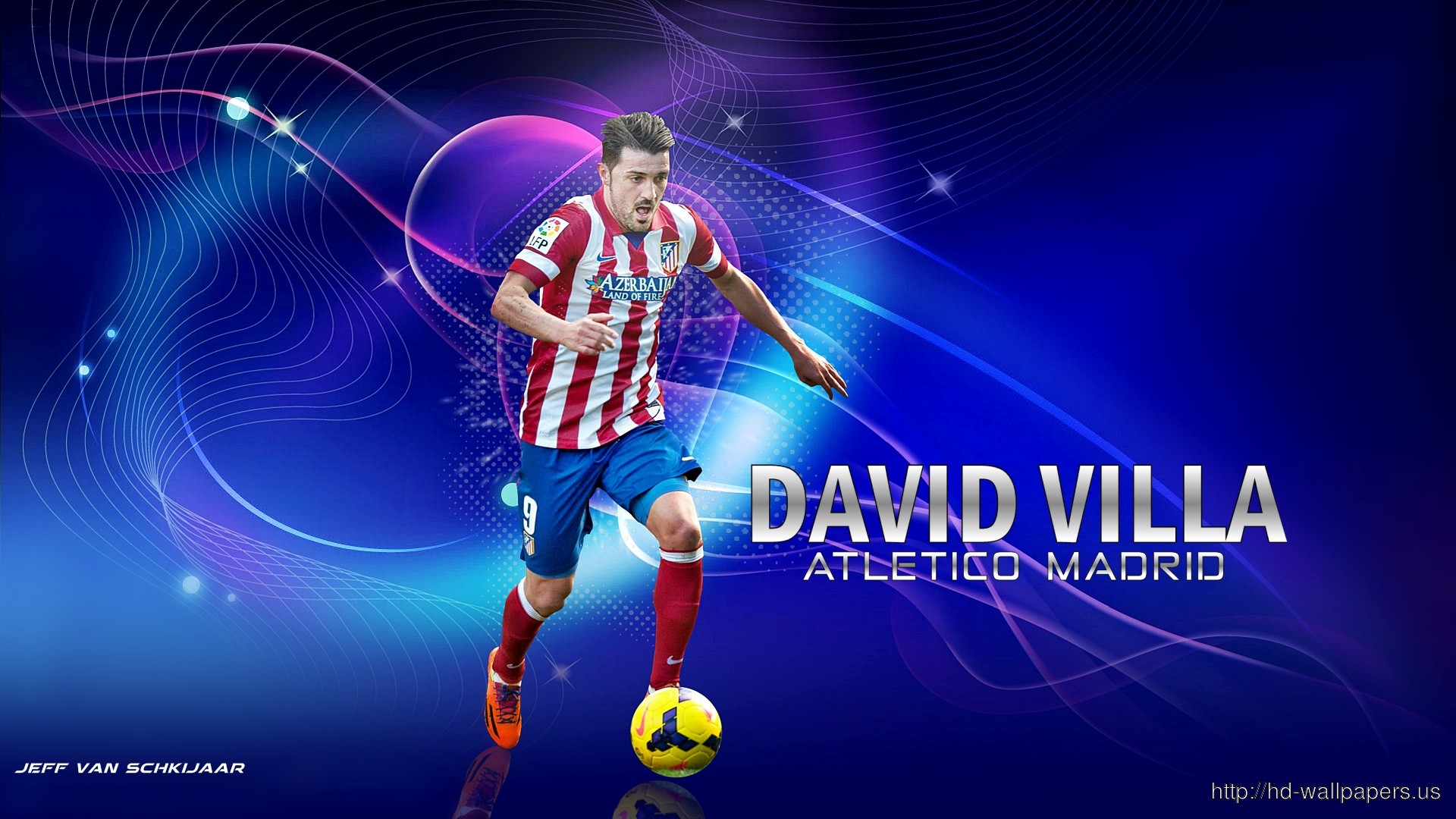 1920x1080 David Villa Atletico De Madrid