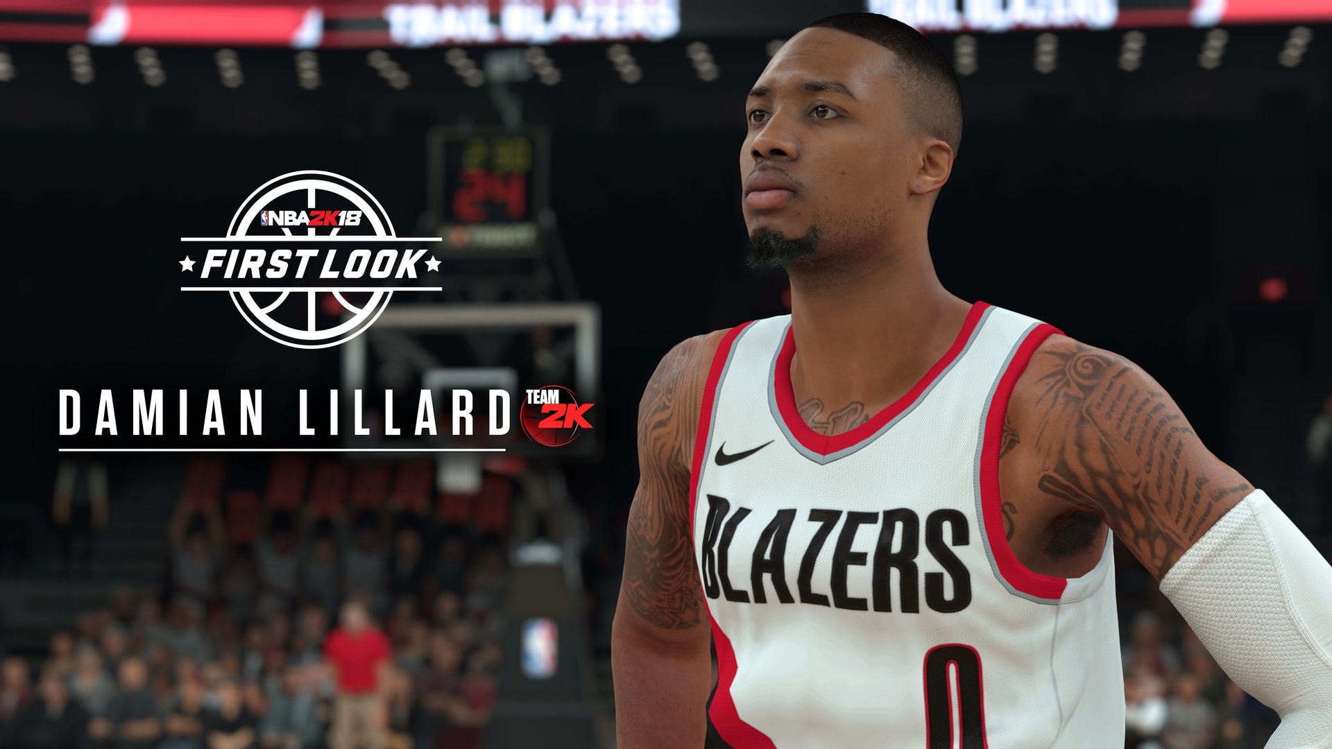 1920x1080 2K has just released an NBA 2K18 screenshot featuring Damian Lillard in his  Nike Portland Trail Blazers.