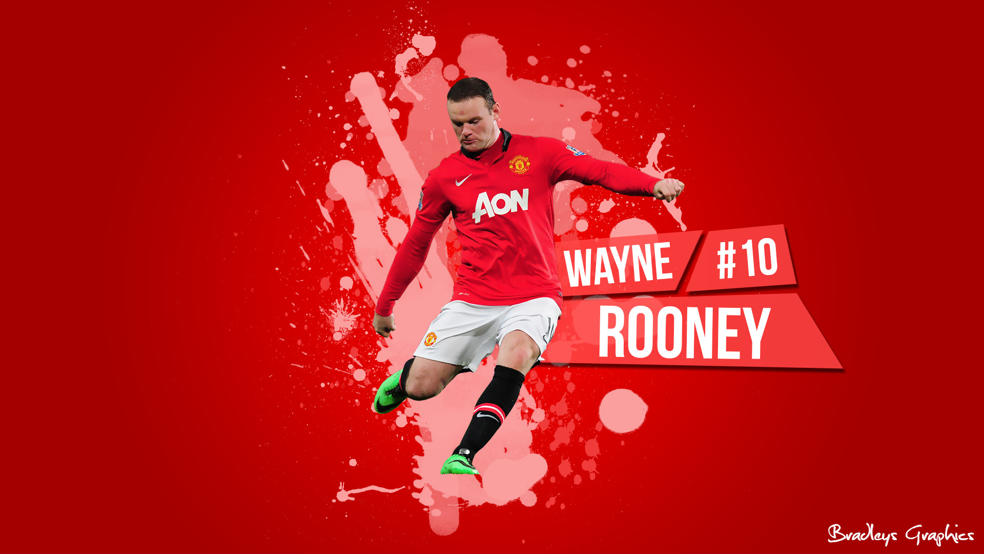 1920x1080 ... BradleysGraphics Wayne Rooney - Manchester United Wallpaper by  BradleysGraphics
