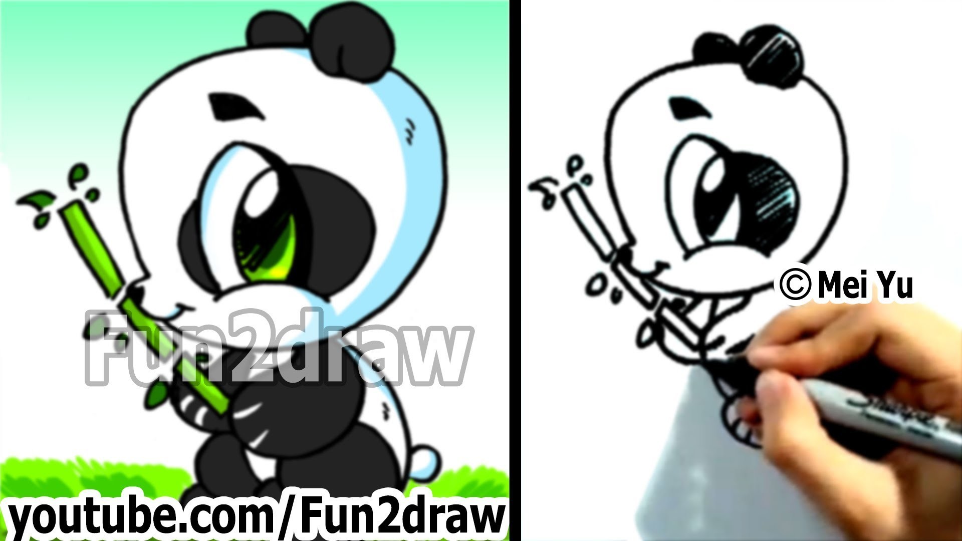 1920x1080 How to Draw a Cartoon Panda - Cute Pandas - Kawaii panda bear