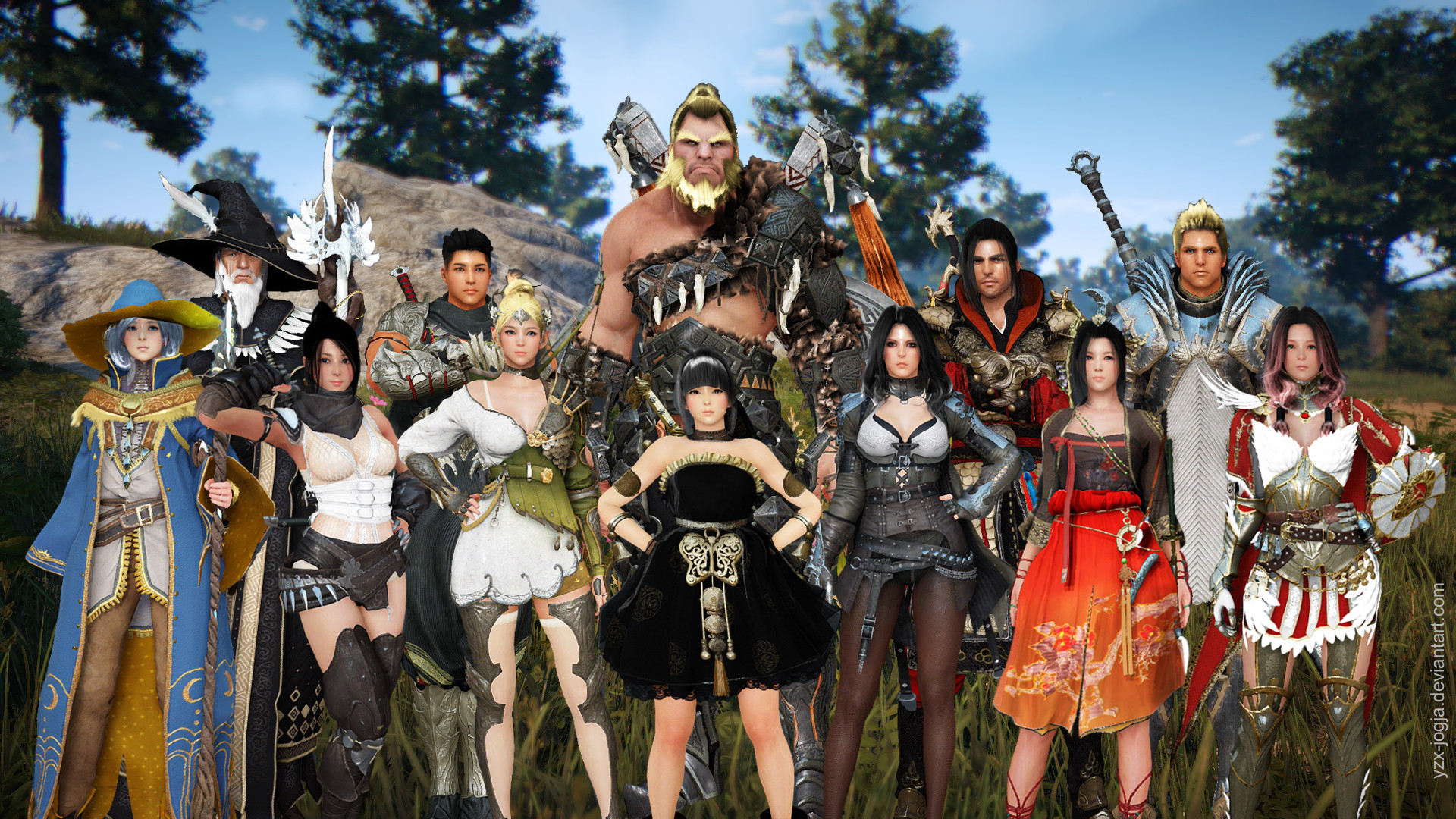 1920x1080 ... Black Desert characters all jammed in one picture by YZX-jogja