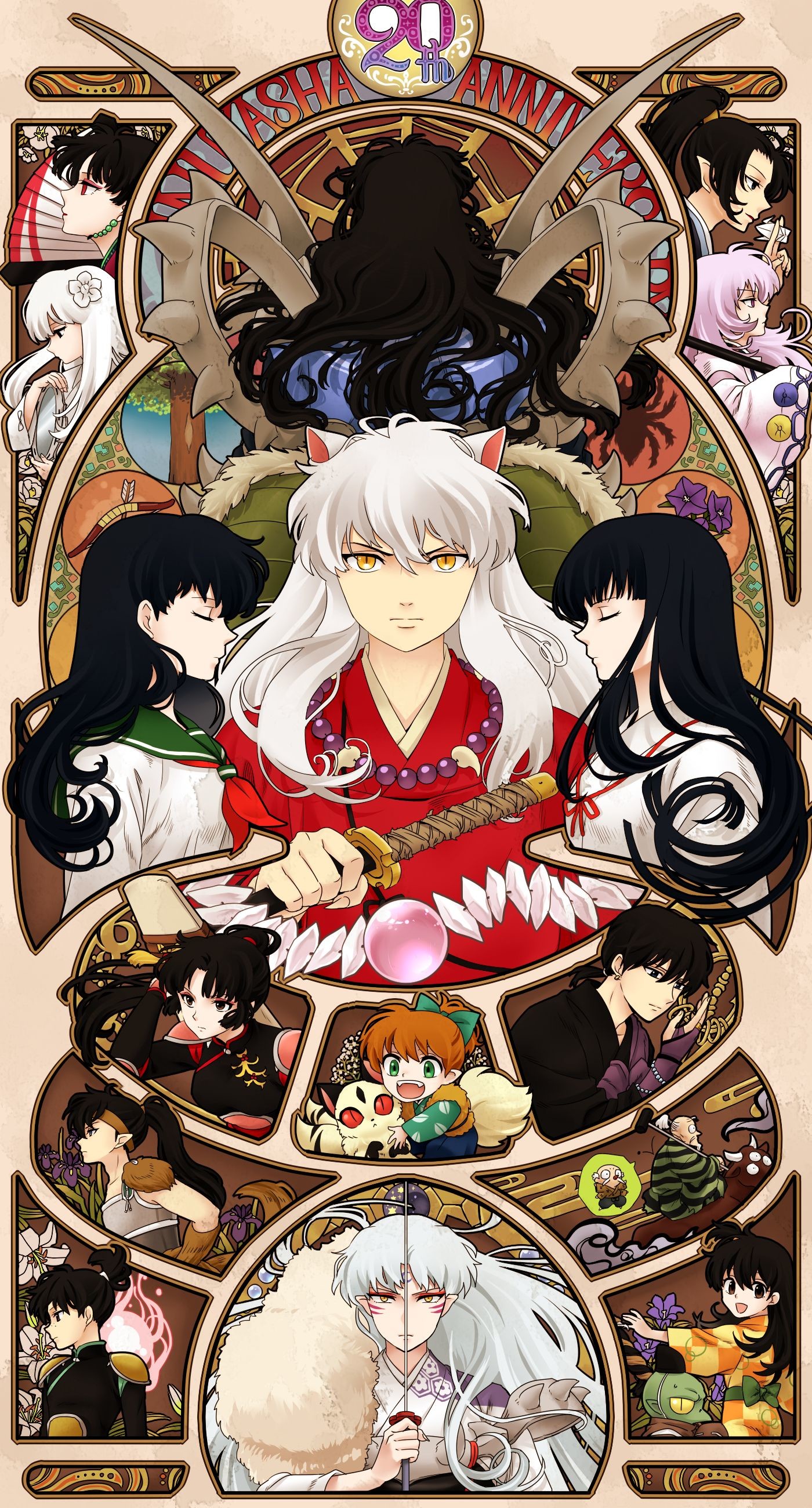 1400x2600 InuYasha Mobile Wallpaper #2101707 - Zerochan Anime Image Board