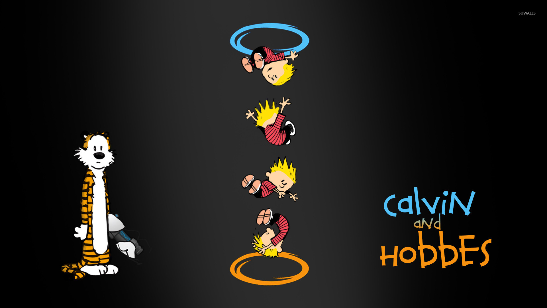 1920x1080 Calvin and Hobbes Portal crossover wallpaper  jpg