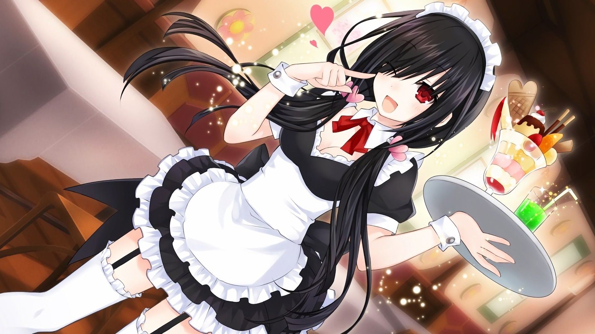 1920x1080 anime, Anime Girls, Tokisaki Kurumi, Date A Live, Maid Outfit Wallpapers HD  / Desktop and Mobile Backgrounds