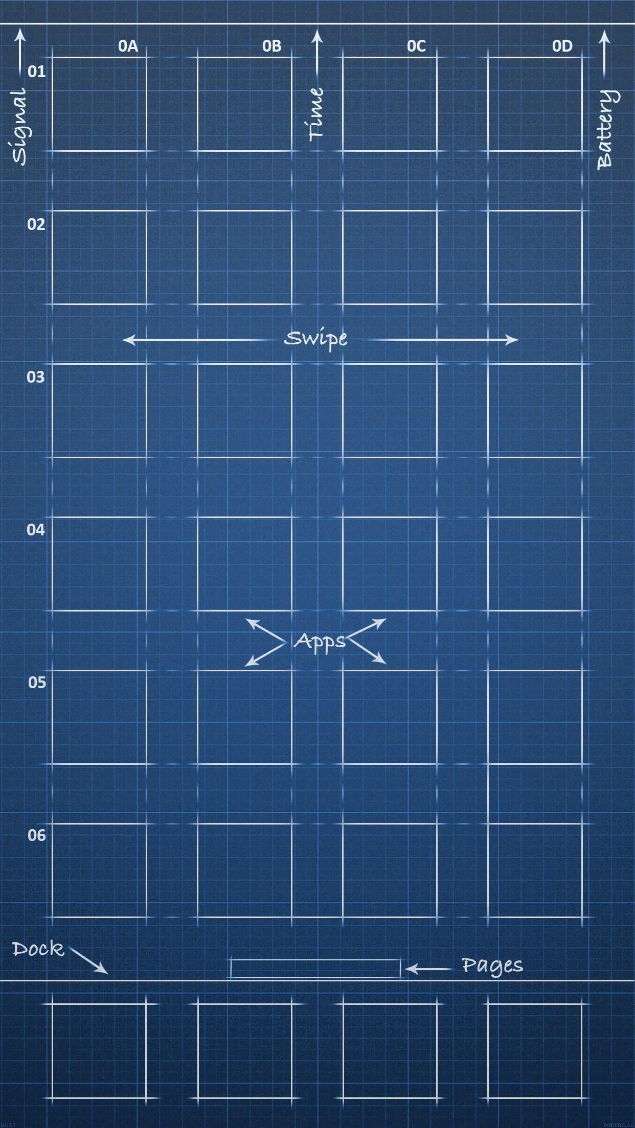 1242x2208 Ipad 2 Blueprint Wallpaper IPhone X Measurements Awesome