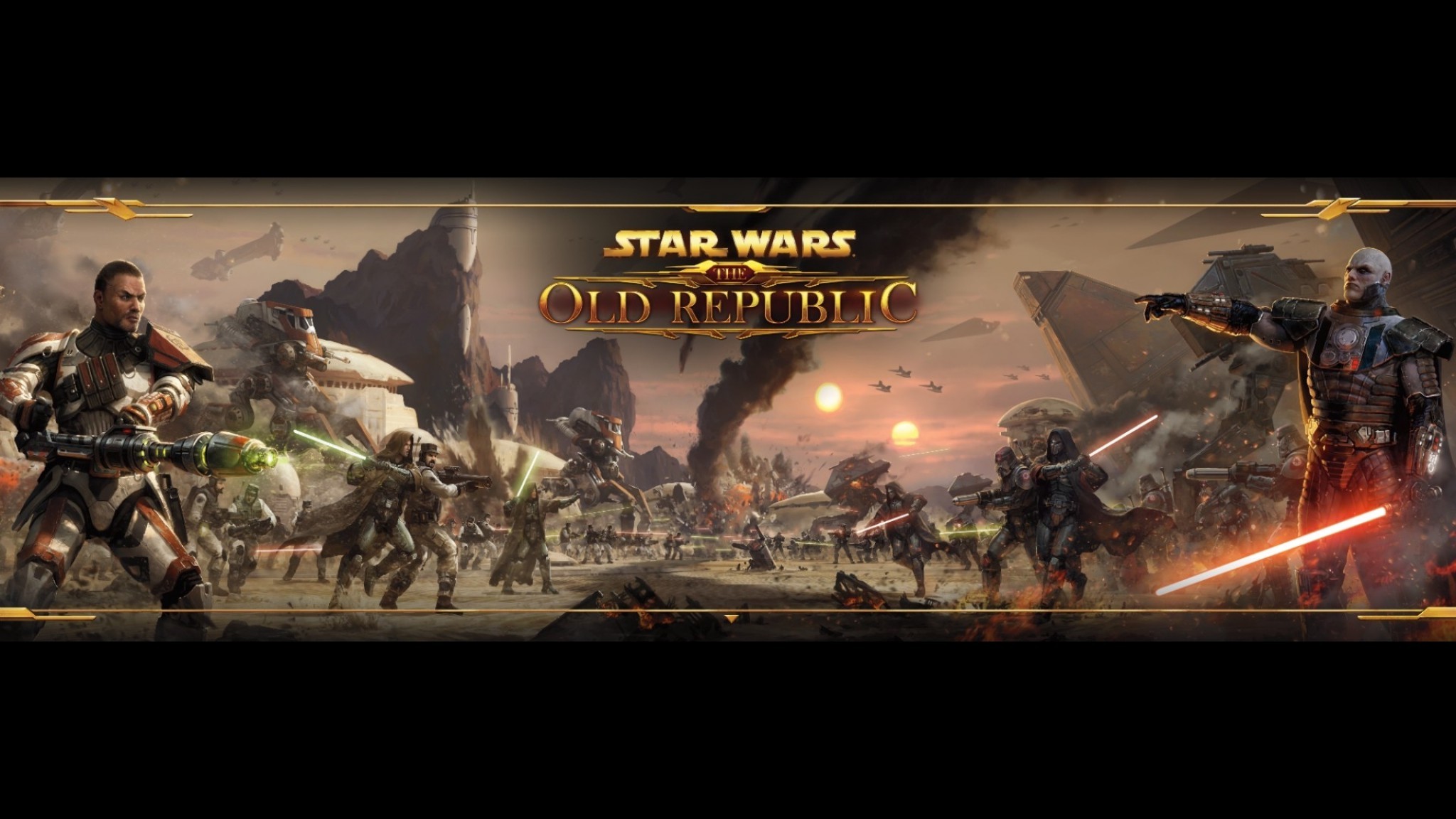 2048x1152 Star Wars: The Old Republic Dual Monitor Wallpaper 