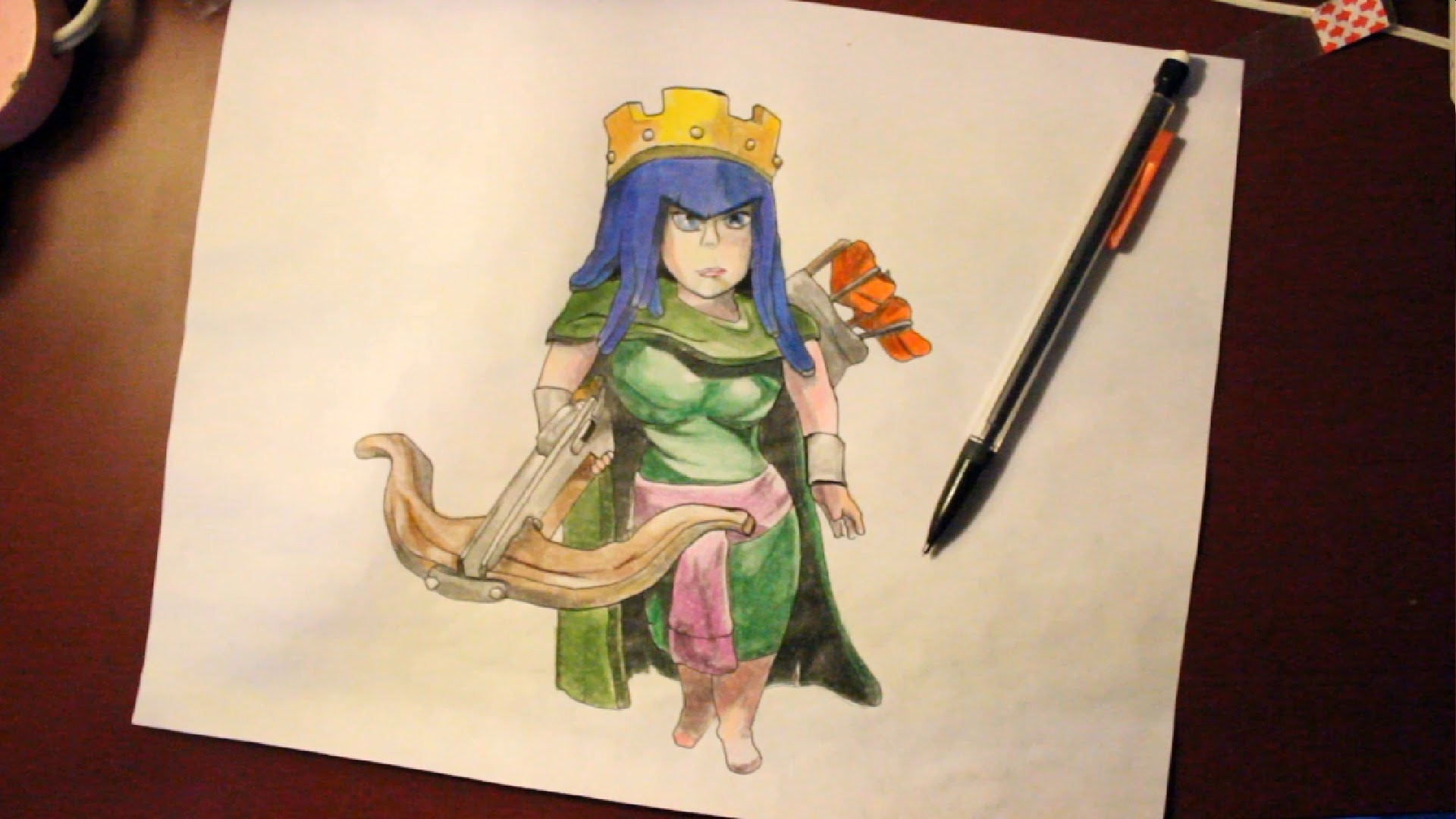 1920x1080 ... Barbarian King And Archer Queen Wallpaper. How To Draw Archer Queen  From Clash Of Clans You Chainimage