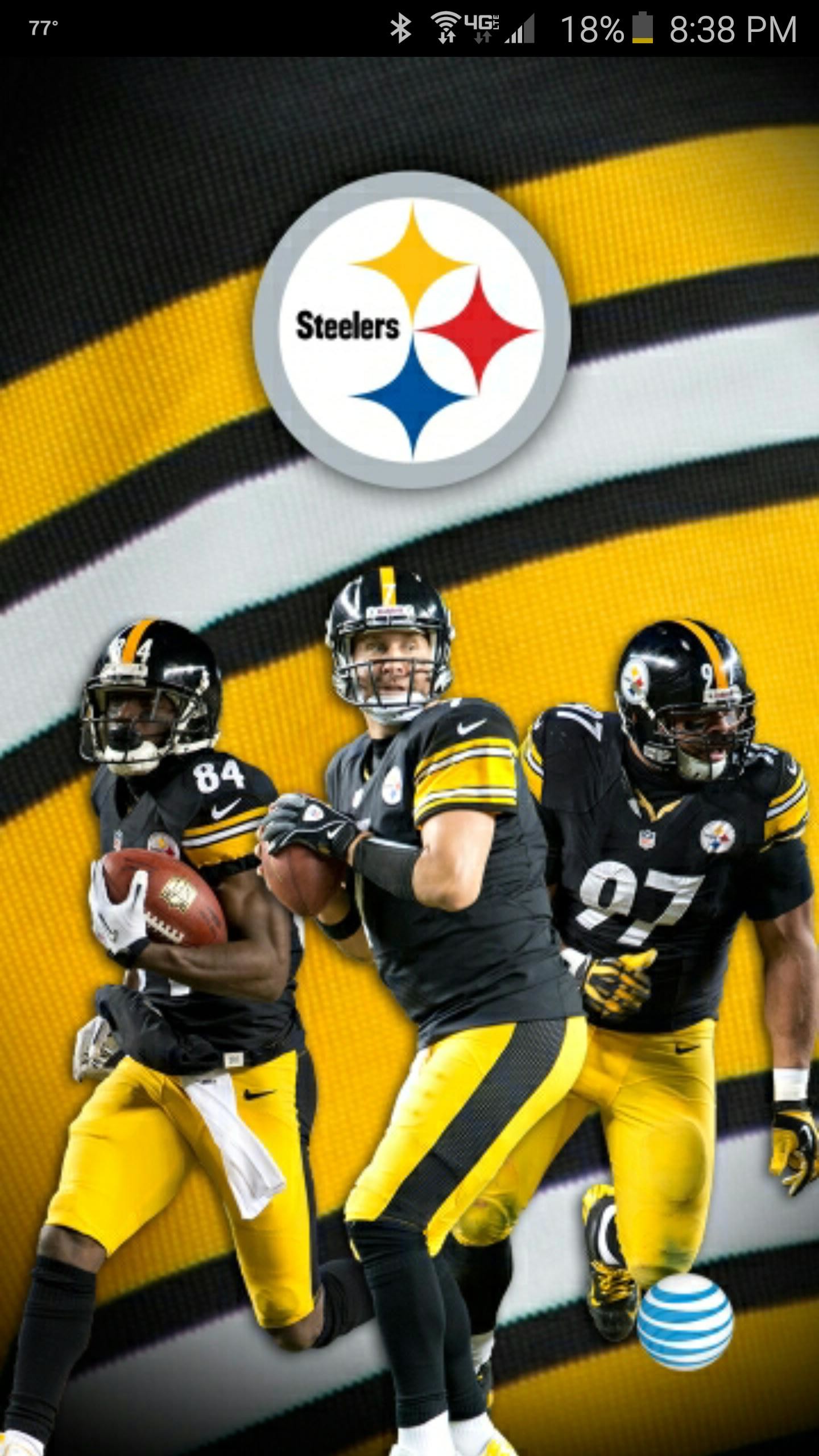 1440x2560 Thanks Official Steelers App for the kickass lock screen background! (Comes  with or without the players) ...